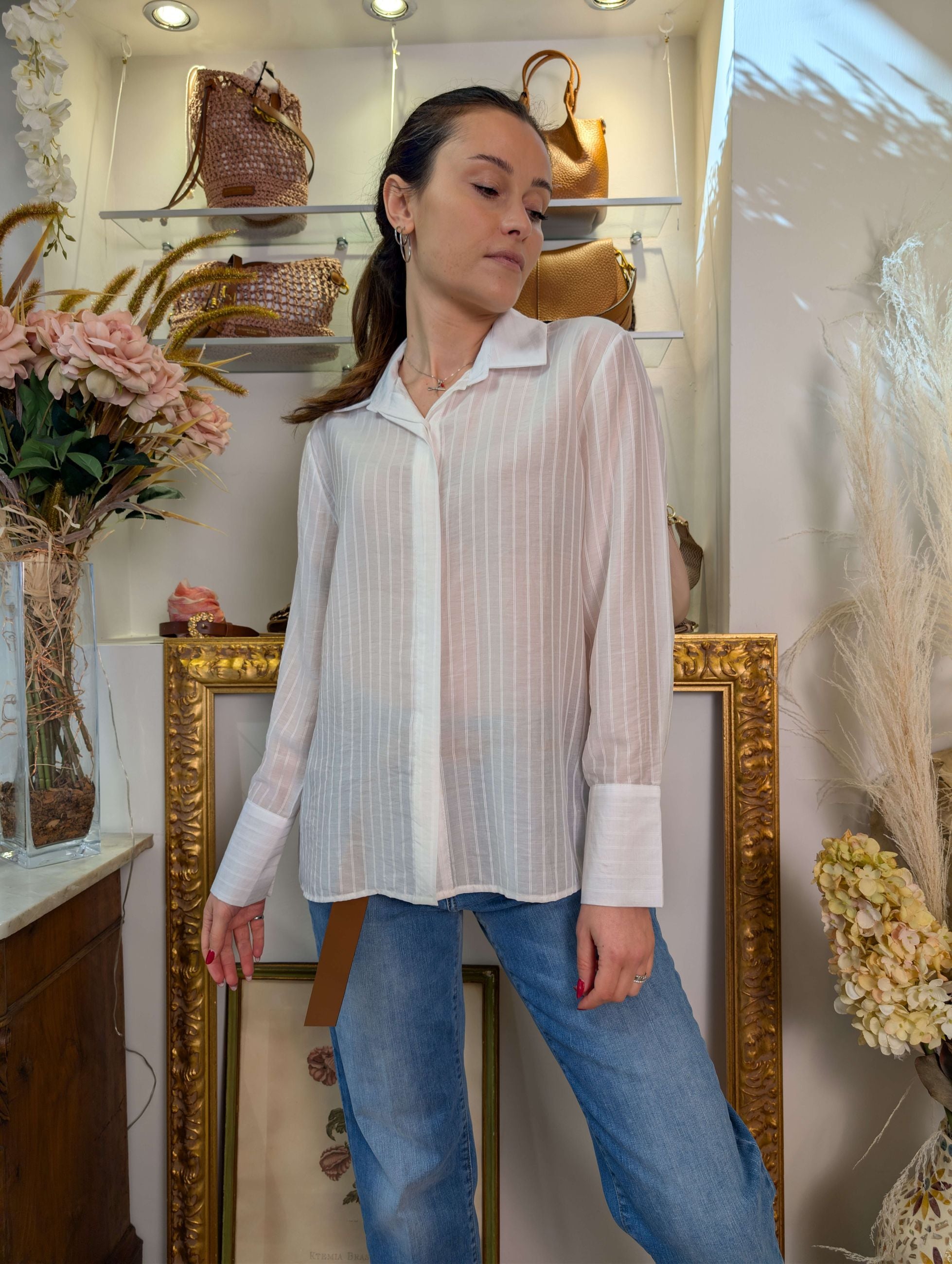 Camicia a uomo righine tonali - SHE_FLORENCE_LAB