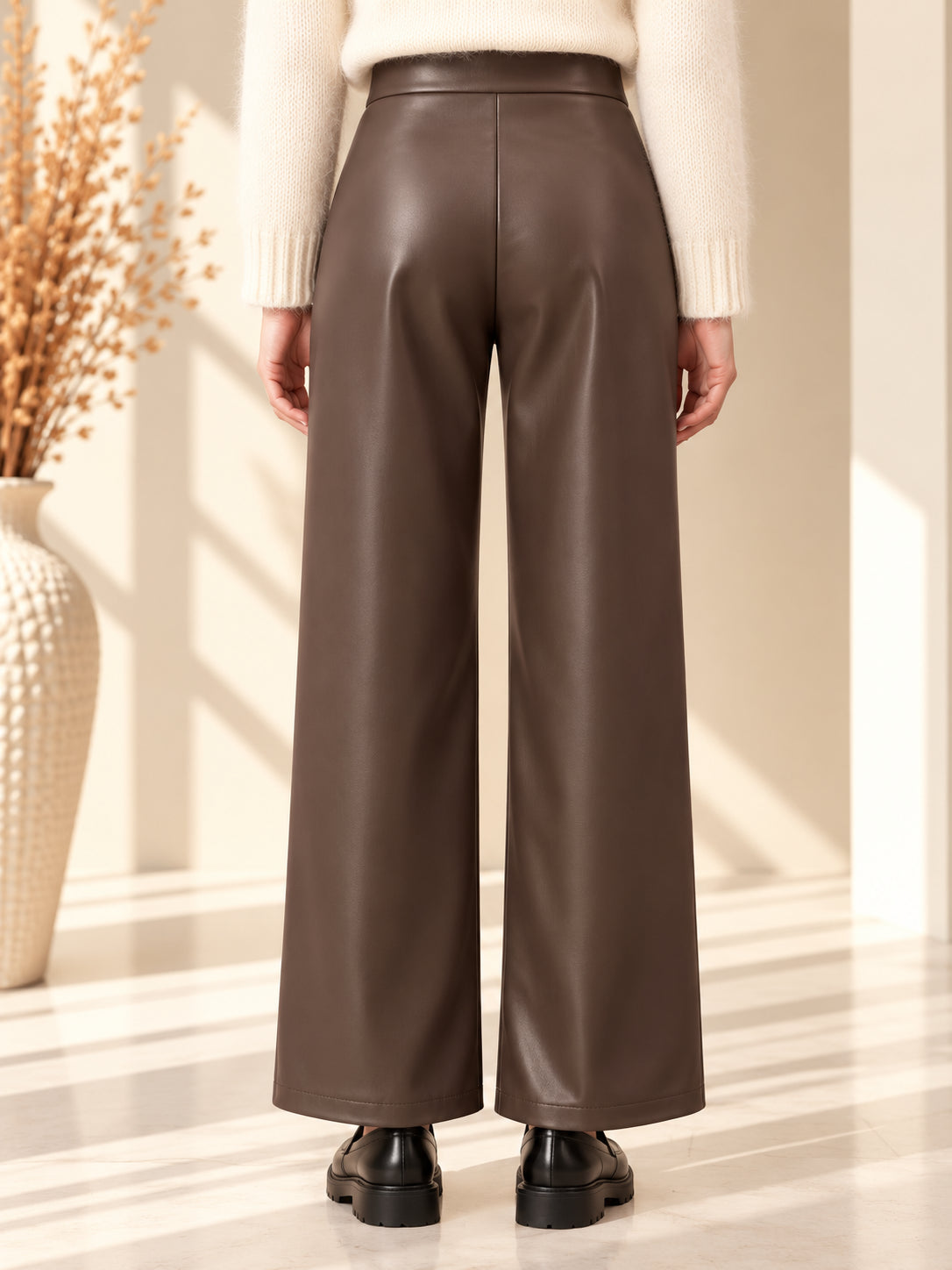 Pantalone Wide Leg in Ecopelle Soft - SHE_FLORENCE_LAB