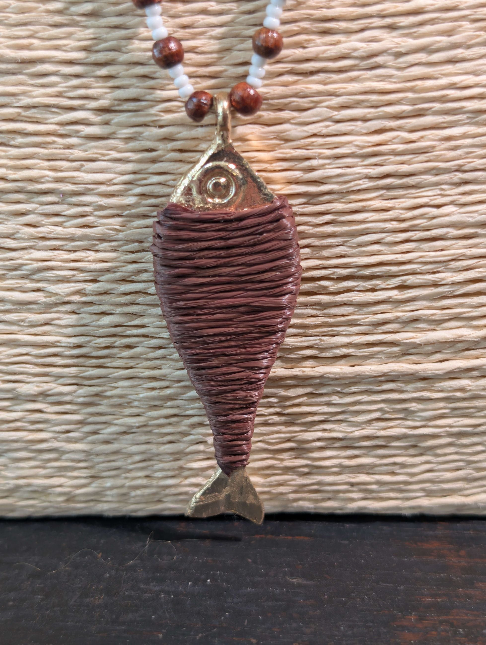 COLLANA PARTENOPE LUNGA ORO/MARRONE - NALI'