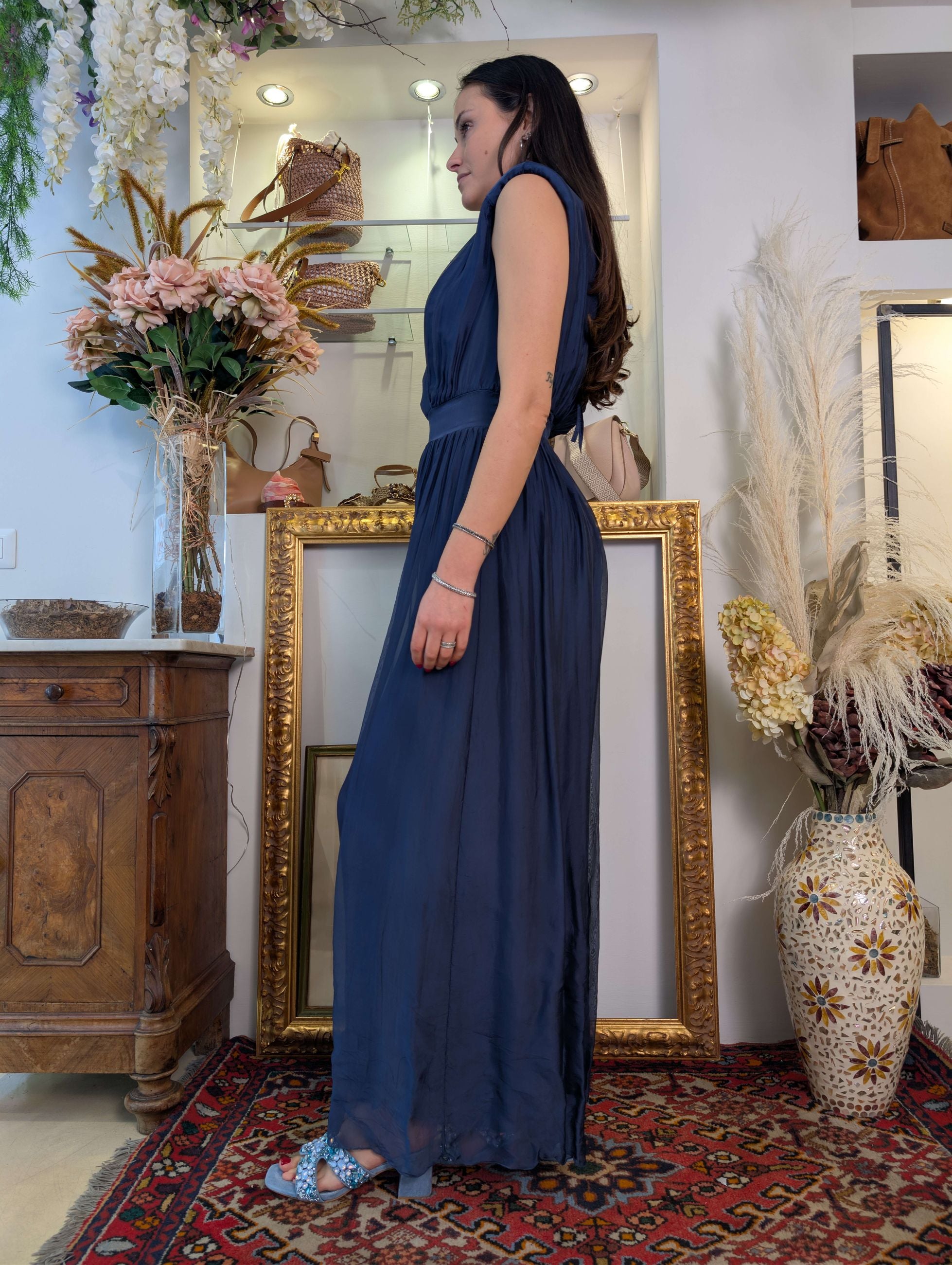 Jumpsuit smanicata in misto seta - HAVE ONE