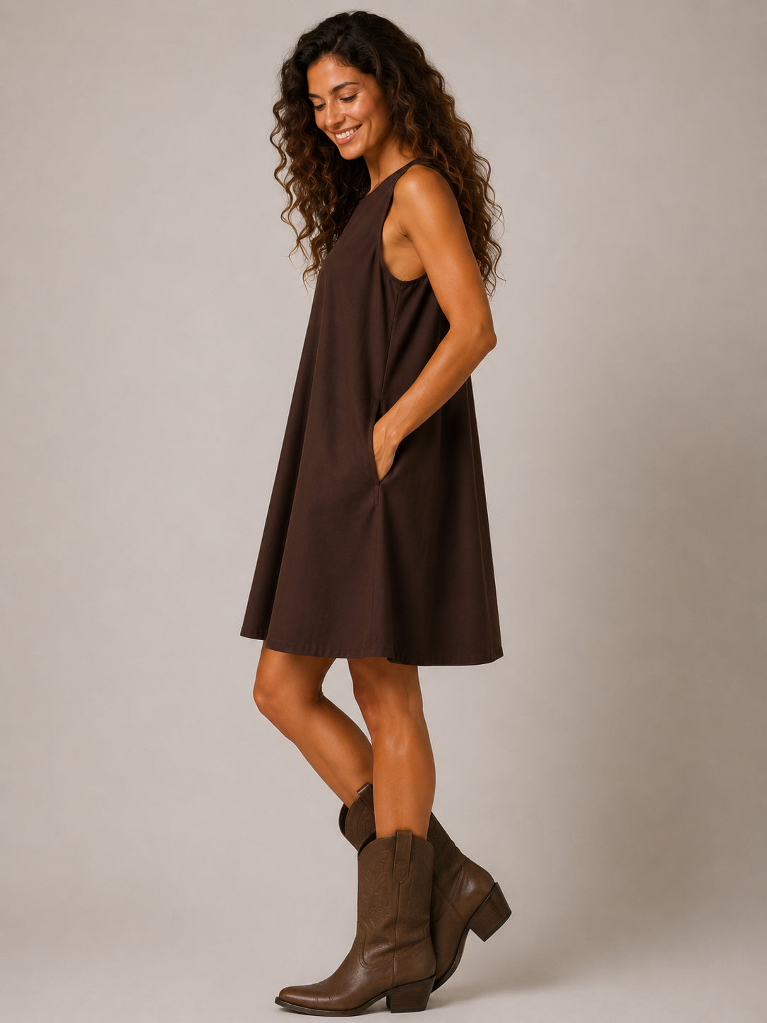 Abito corto in cotone. - SHE_FLORENCE_LAB