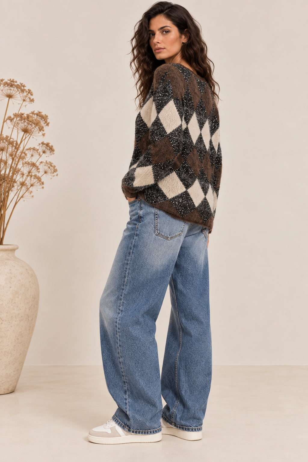 Argyle Sparkle Recycled Knit - MARKUP DONNA