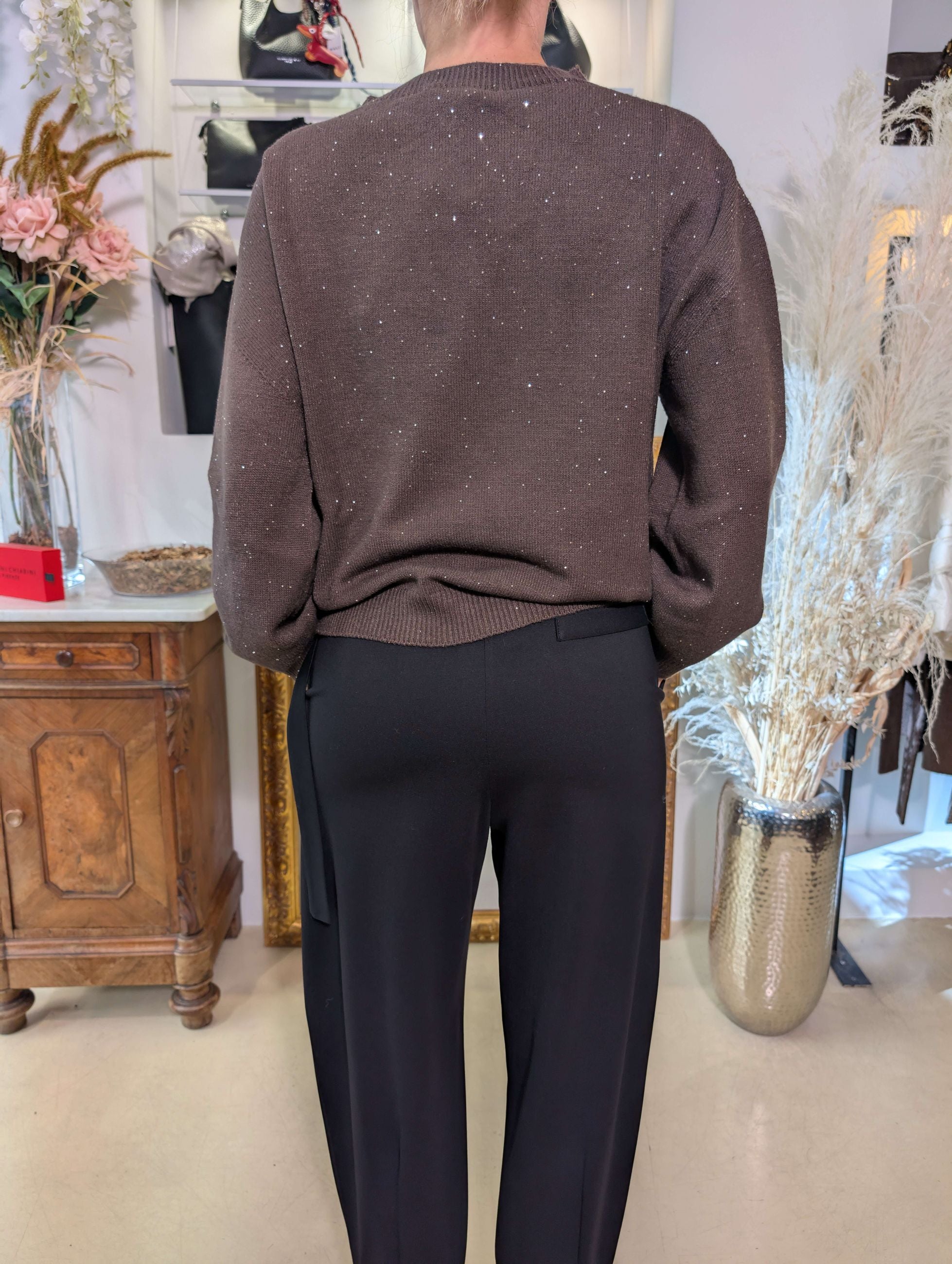 MAGLIA PAILLETTES GIROCOLLO - HAVE ONE
