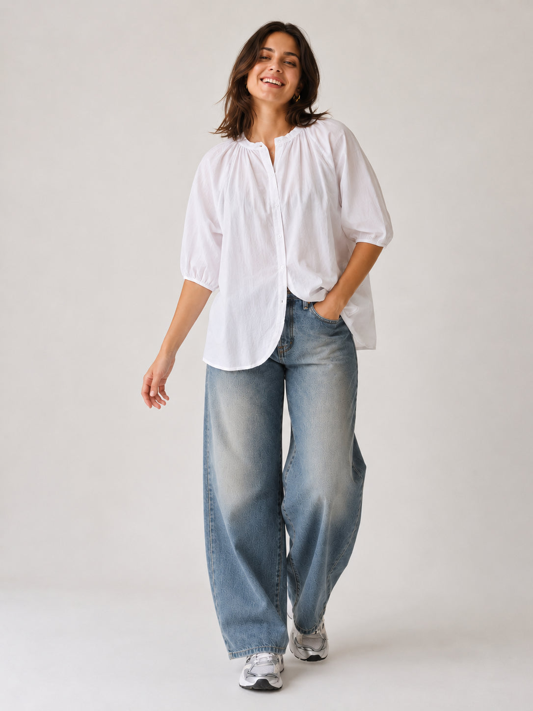 Camicia in mussola di cotone - SHE_FLORENCE_LAB
