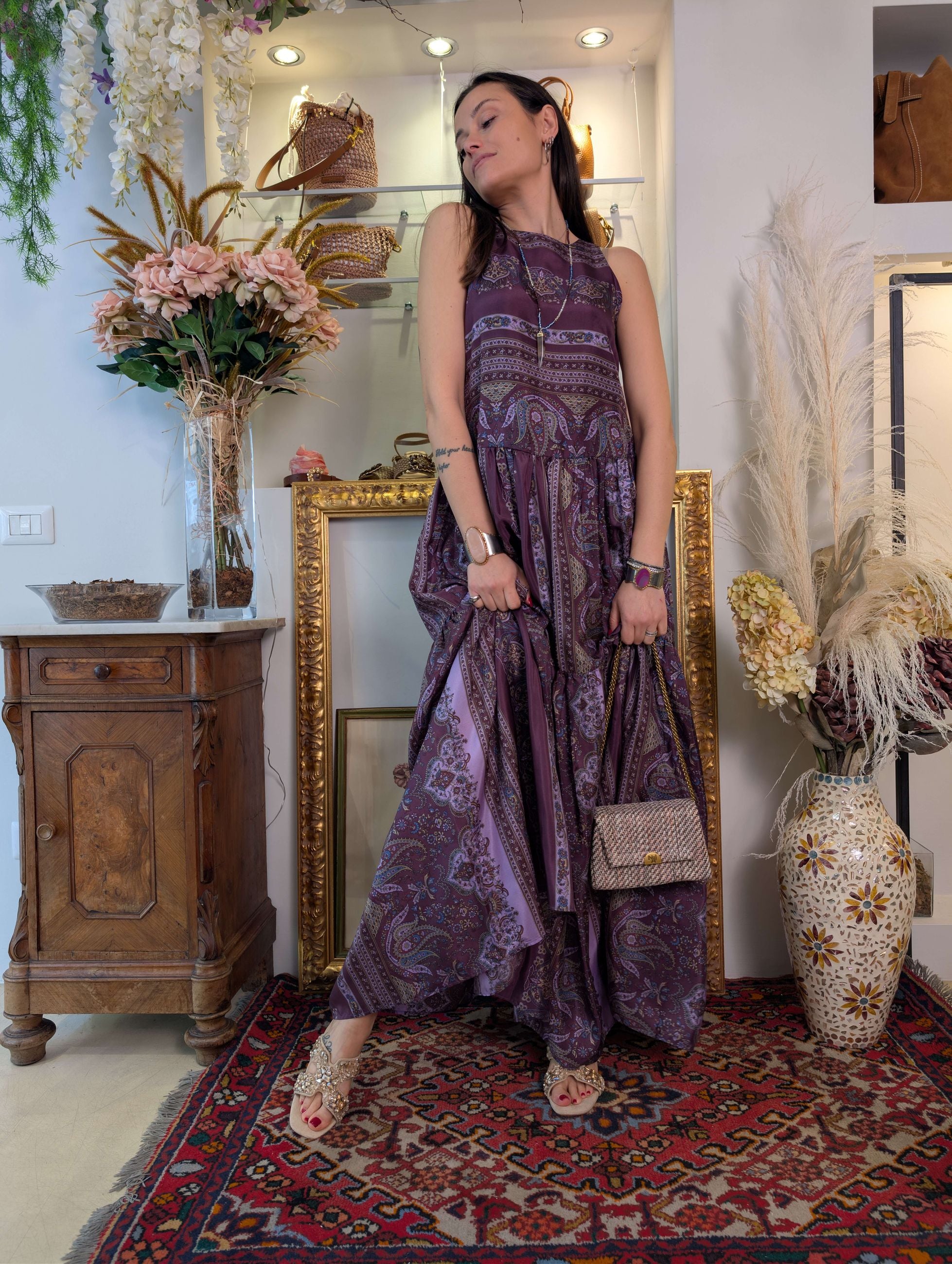 Abito lungo in seta - Sandro Ferrone