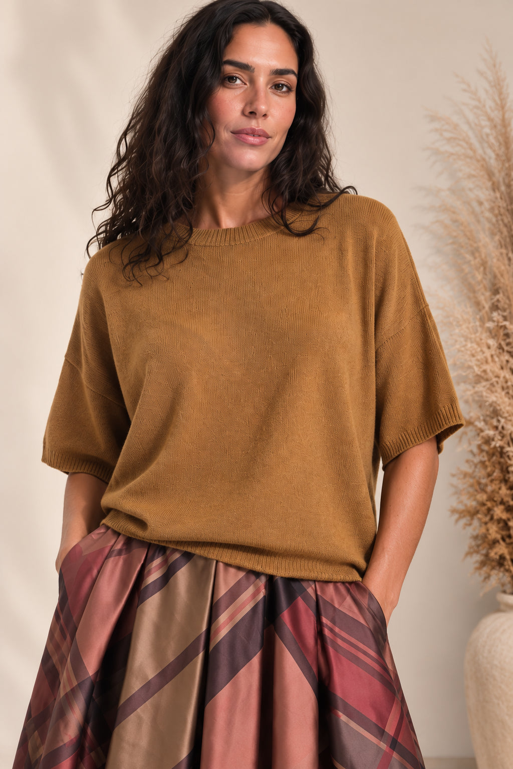 Maglia Cashmere Over Fit Tinto Capo - DIXIE