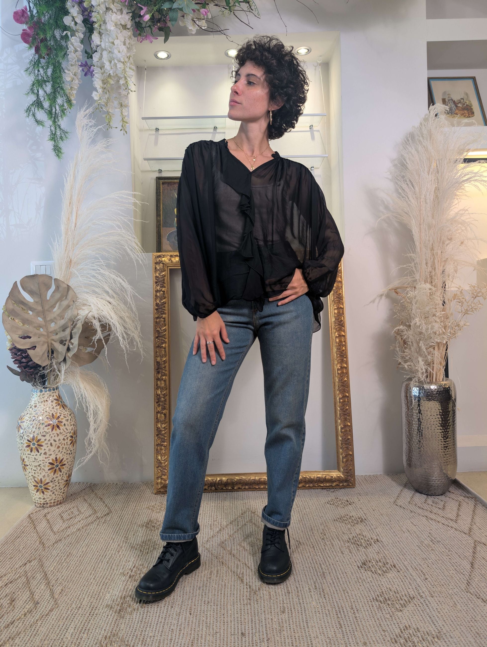 Blusa in tessuto misto seta - DIXIE