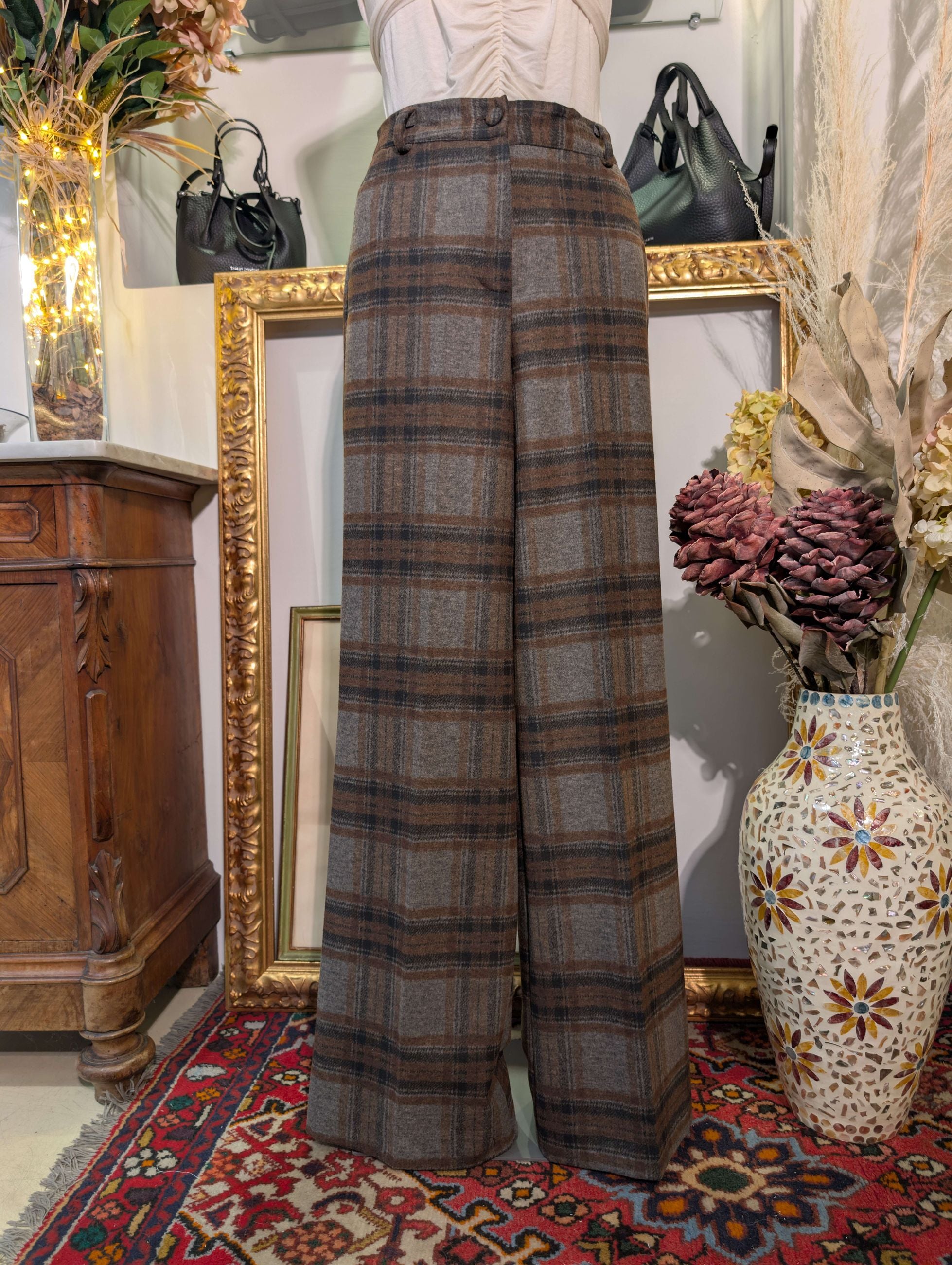 Pantalone palazzo a quadretti - HAVE ONE