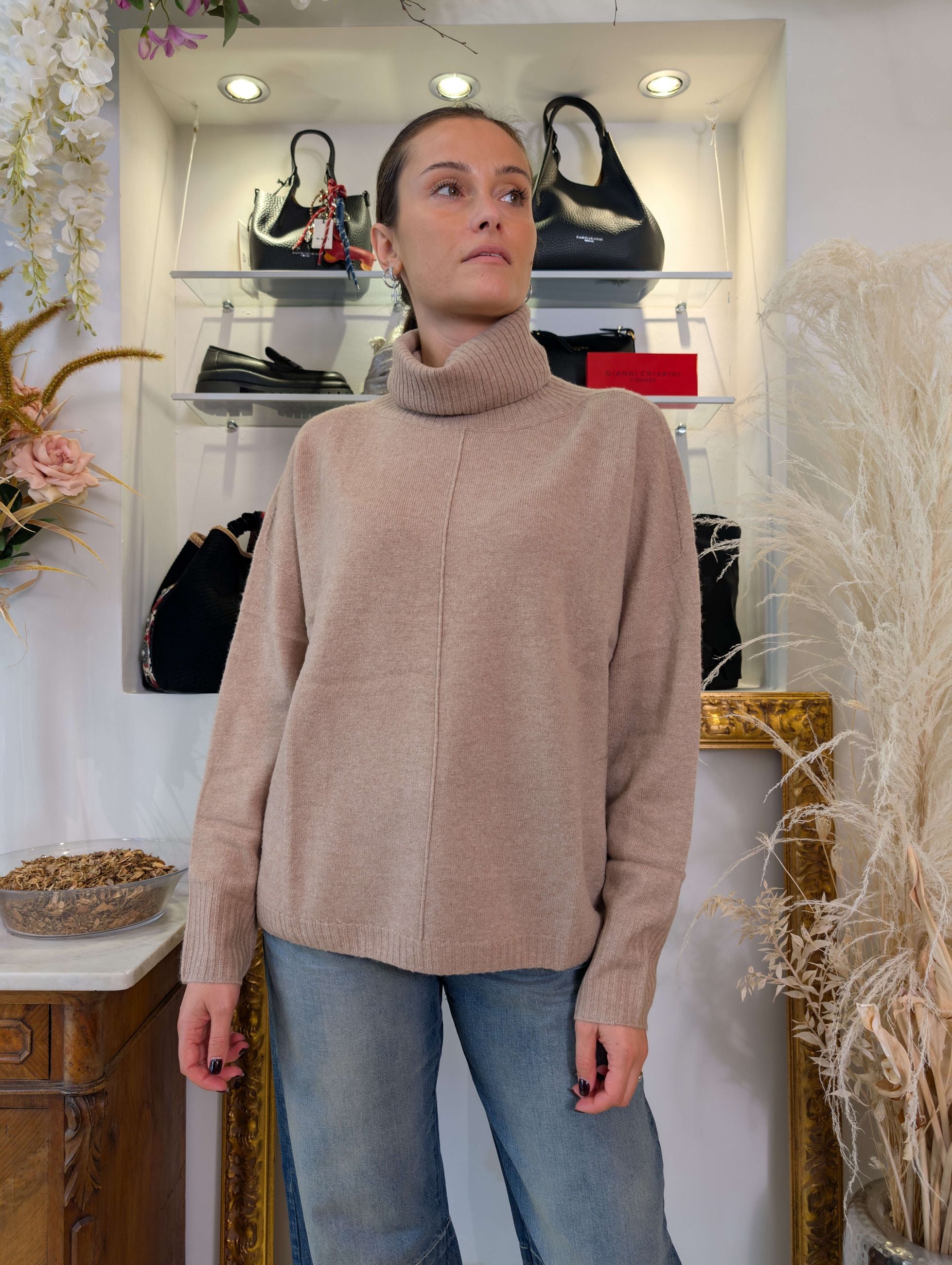 Maglia collo alto in cachemire blend - SHE_FLORENCE_LAB
