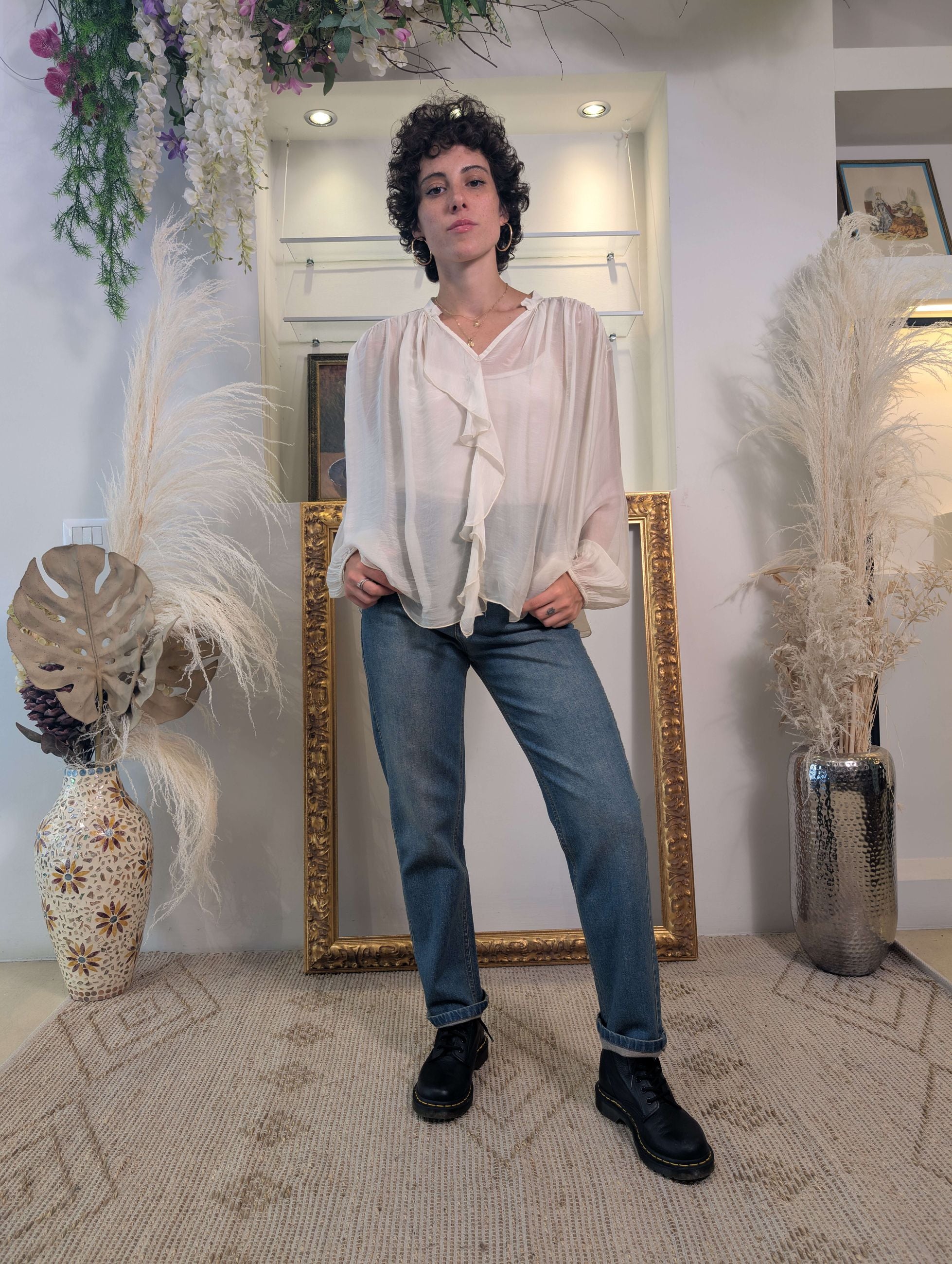 Blusa in tessuto misto seta - DIXIE