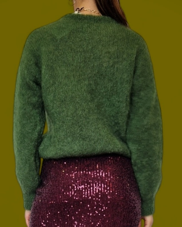 MAGLIA IN MOHAIR VERDE - SHE_FLORENCE_LAB