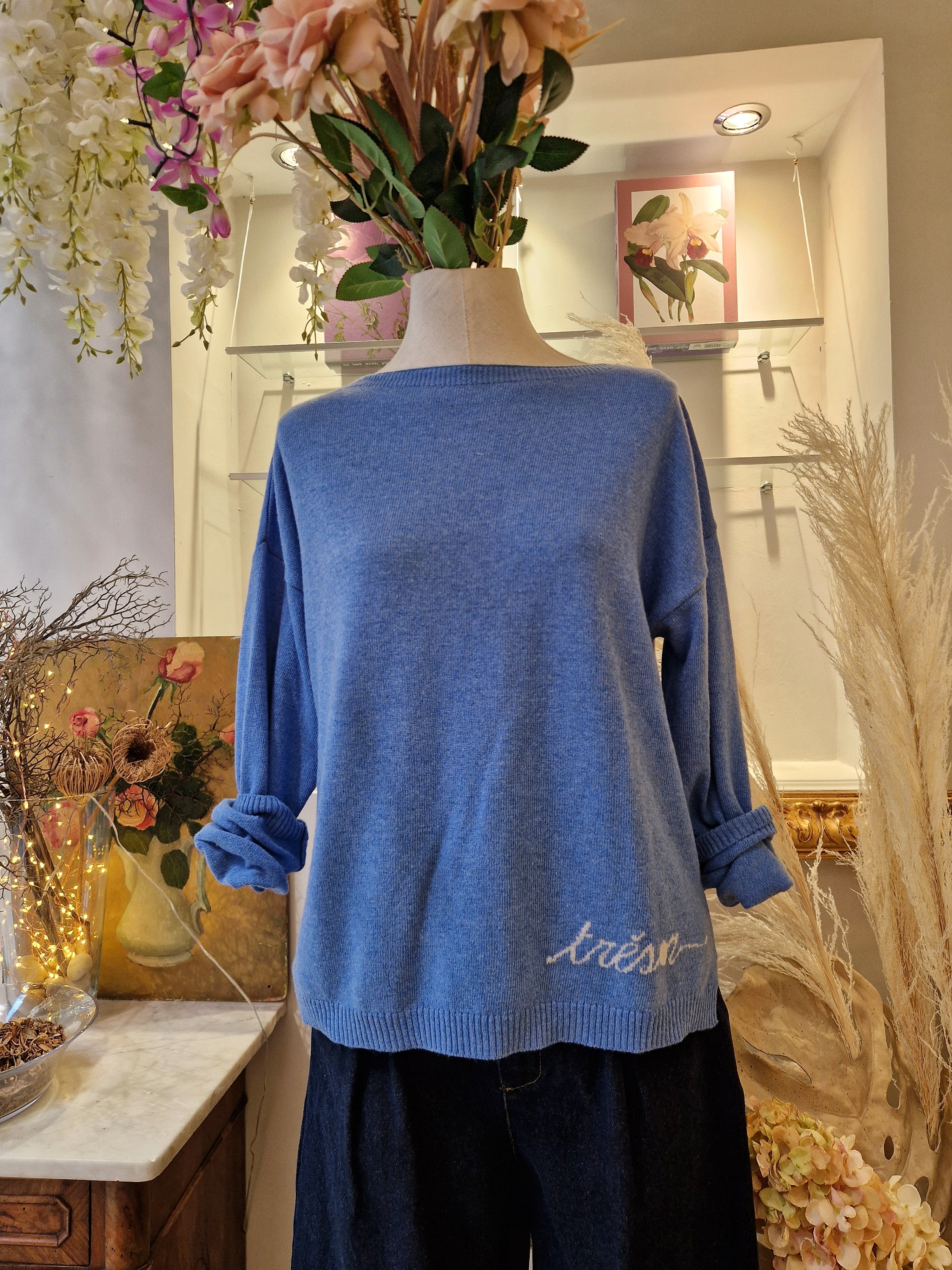 Maglia cachemire blend azzurro SHE_FLORENCE_LAB