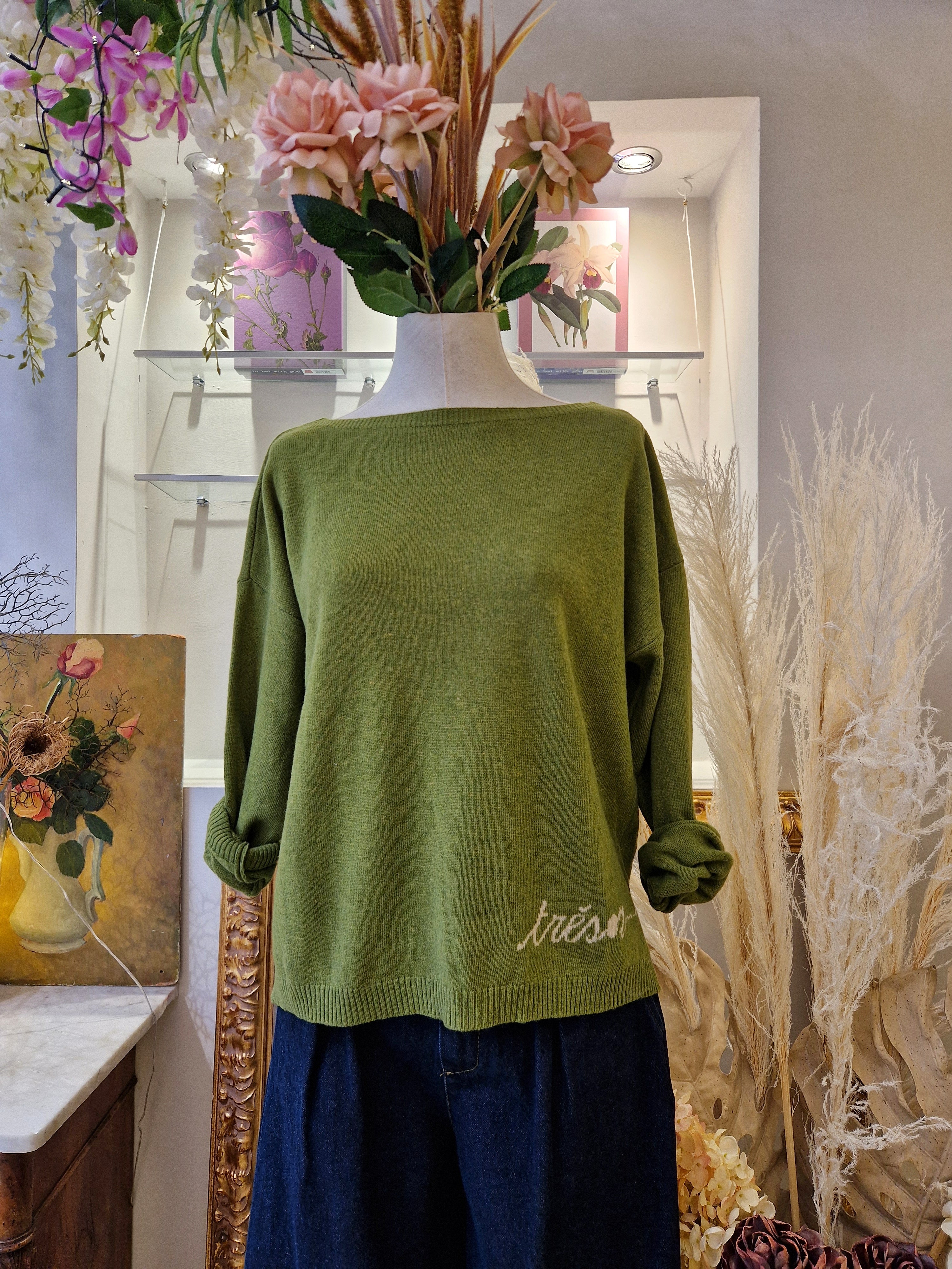 Maglia cachemire blend verde SHE_FLORENCE_LAB