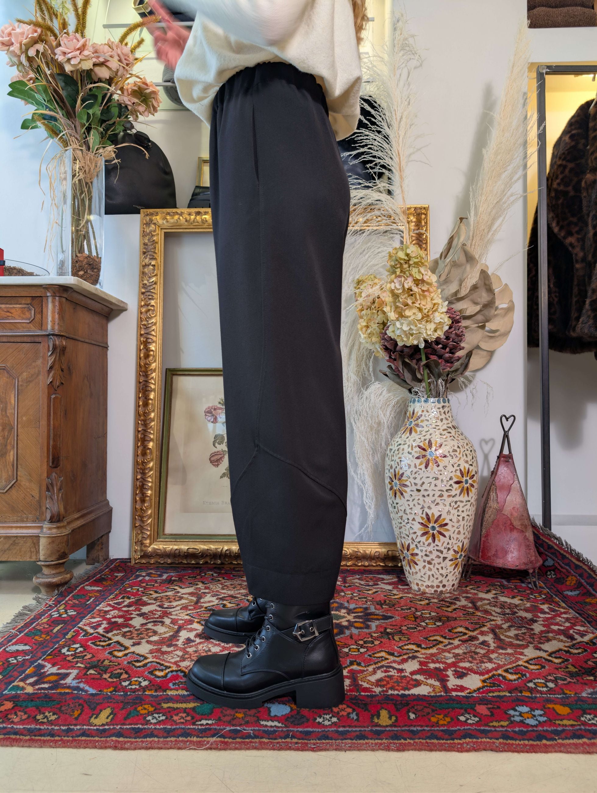 Pantalone Balloon Ergonomico in Tessuto Mano Lana - SHE_FLORENCE_LAB