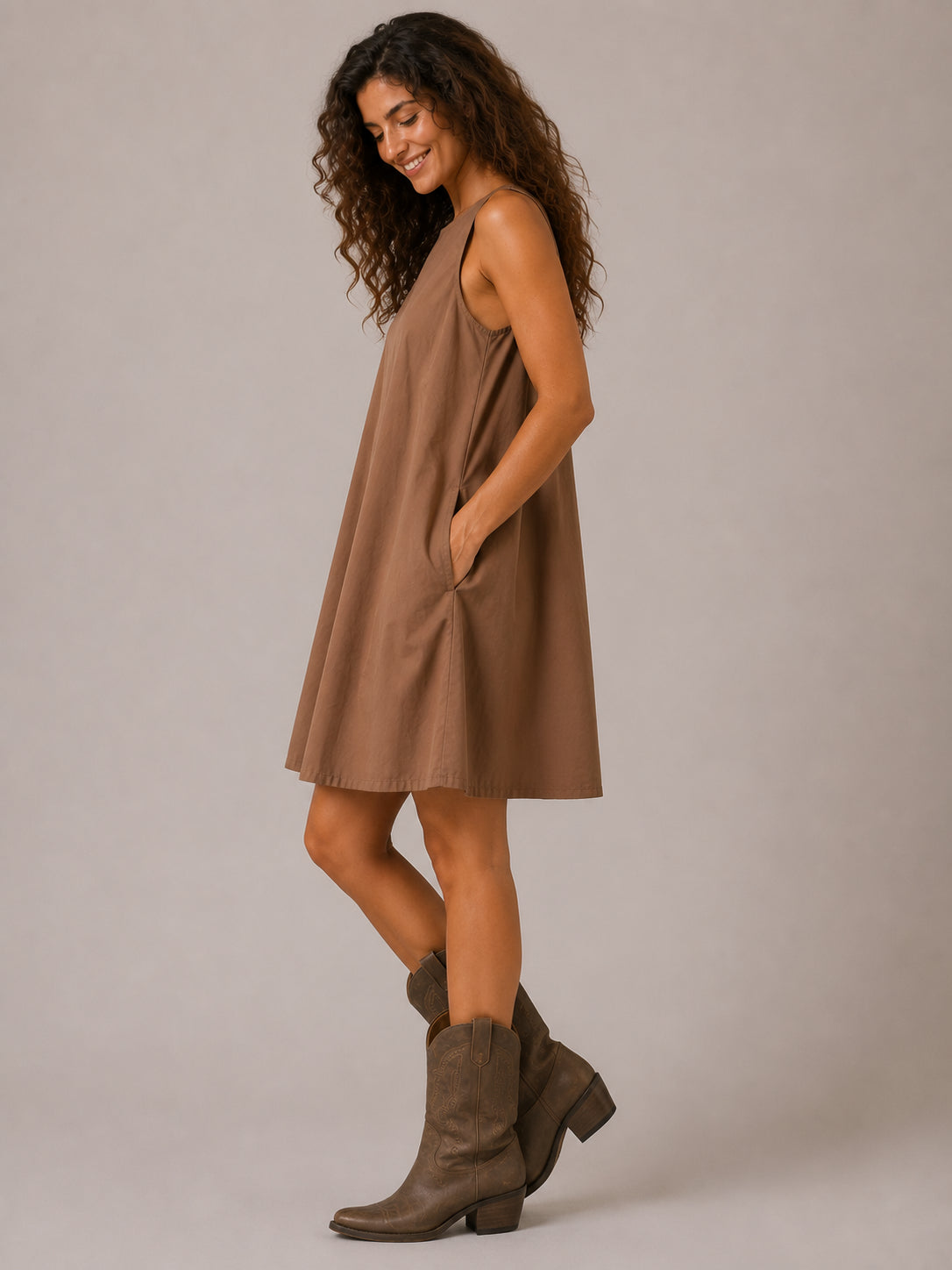 Abito corto in cotone. - SHE_FLORENCE_LAB