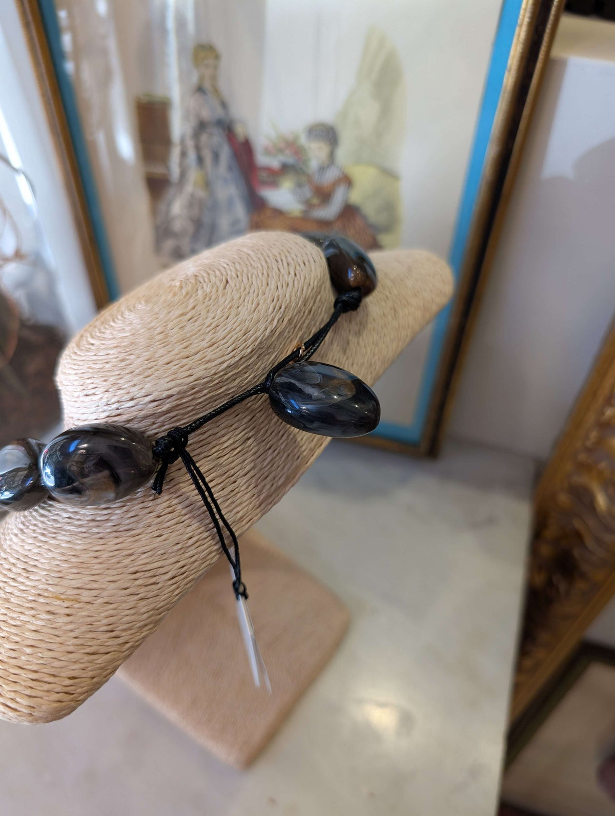COLLANA GAIA OVER IN RESINA NUVOLATA NERO - NALI'