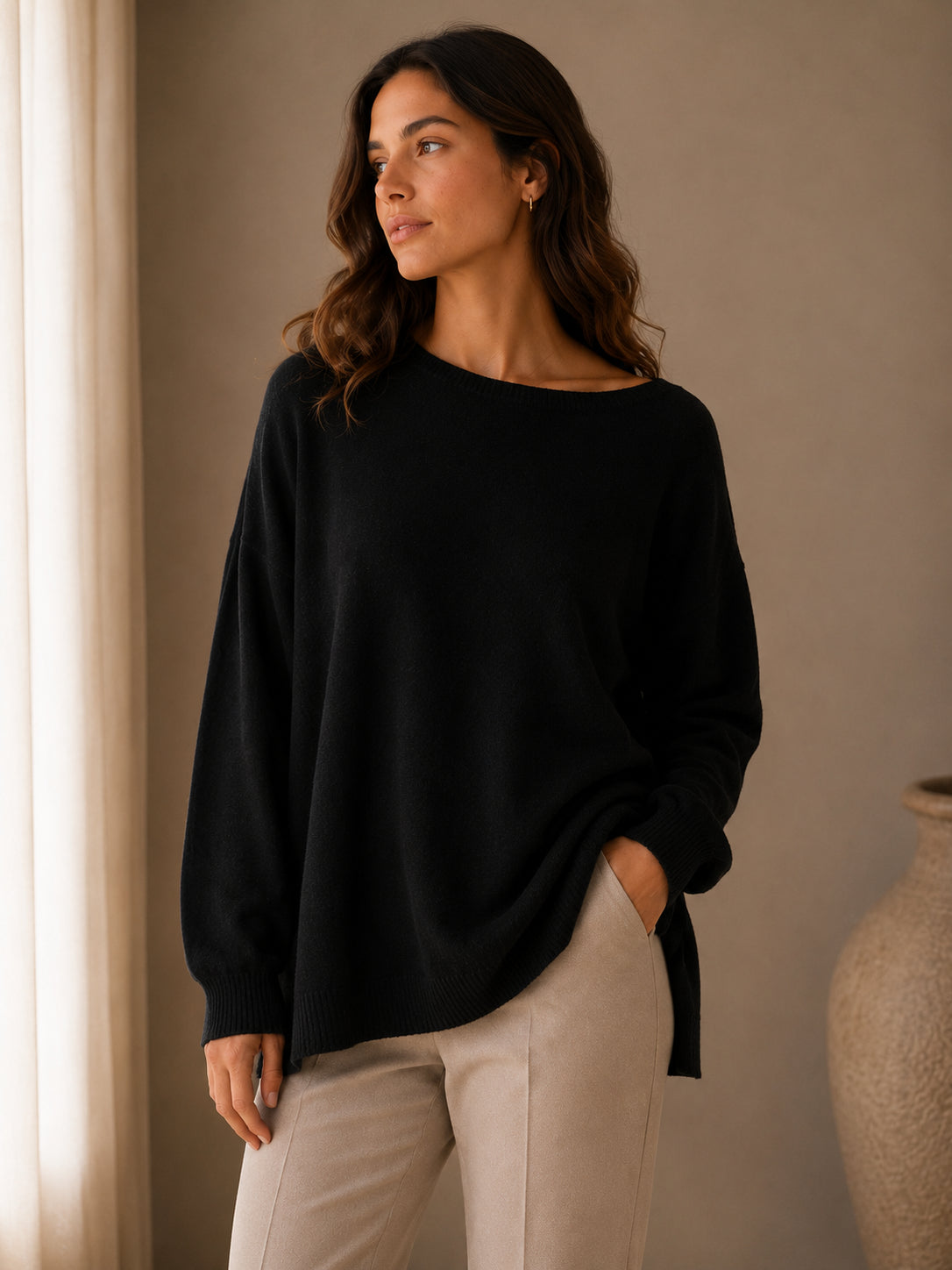 Maglia oversize pura lana - .SOLO TRE