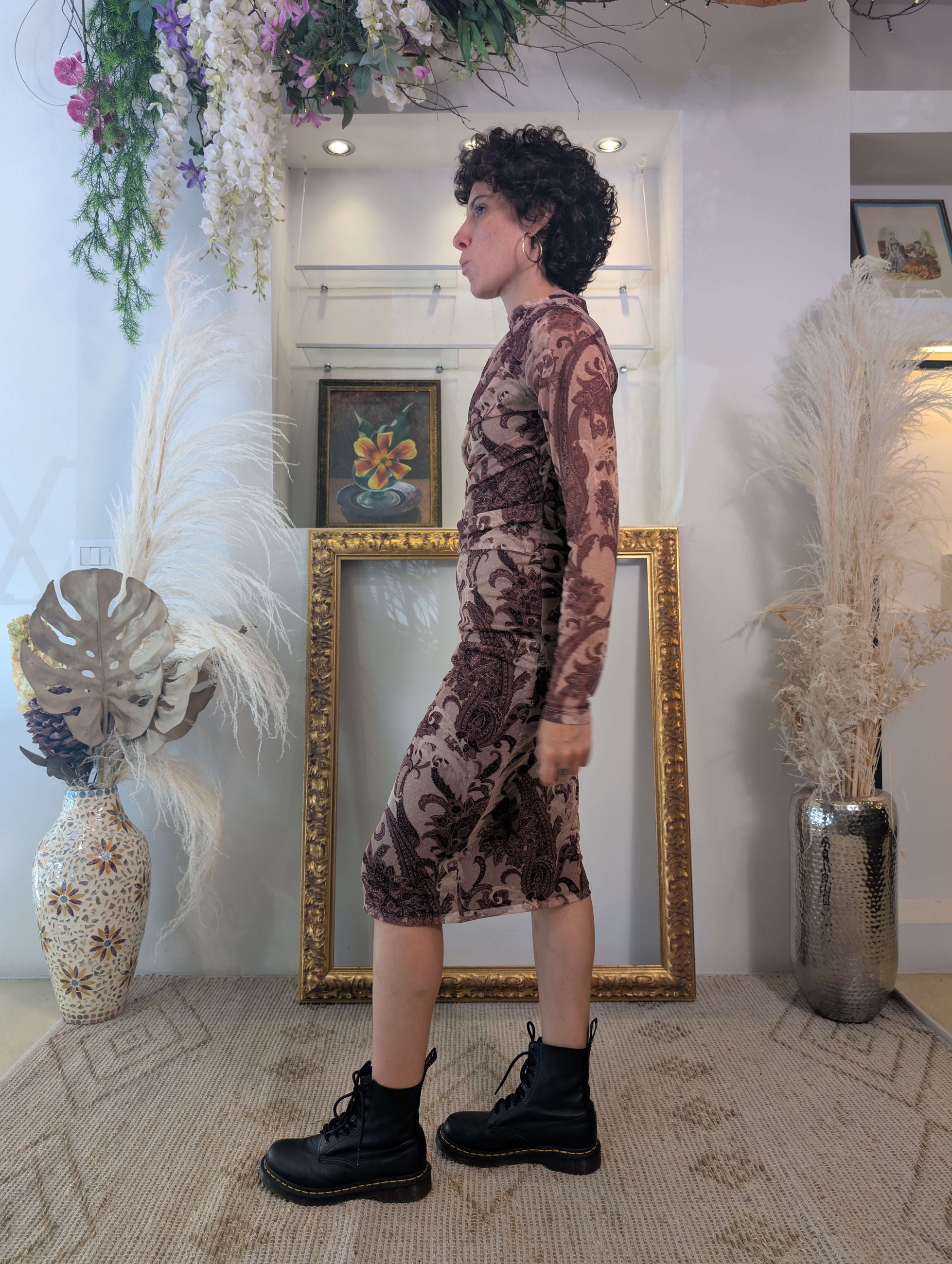 Abito in tulle con drappeggio e collo cratere - HAVE ONE
