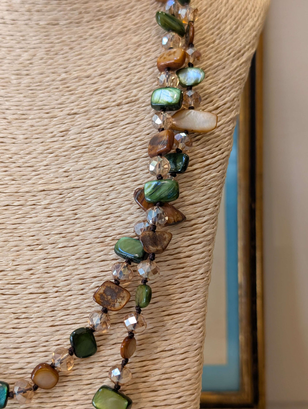 COLLANA LUNGA CON MIX PERLINE VERDE - NALI'