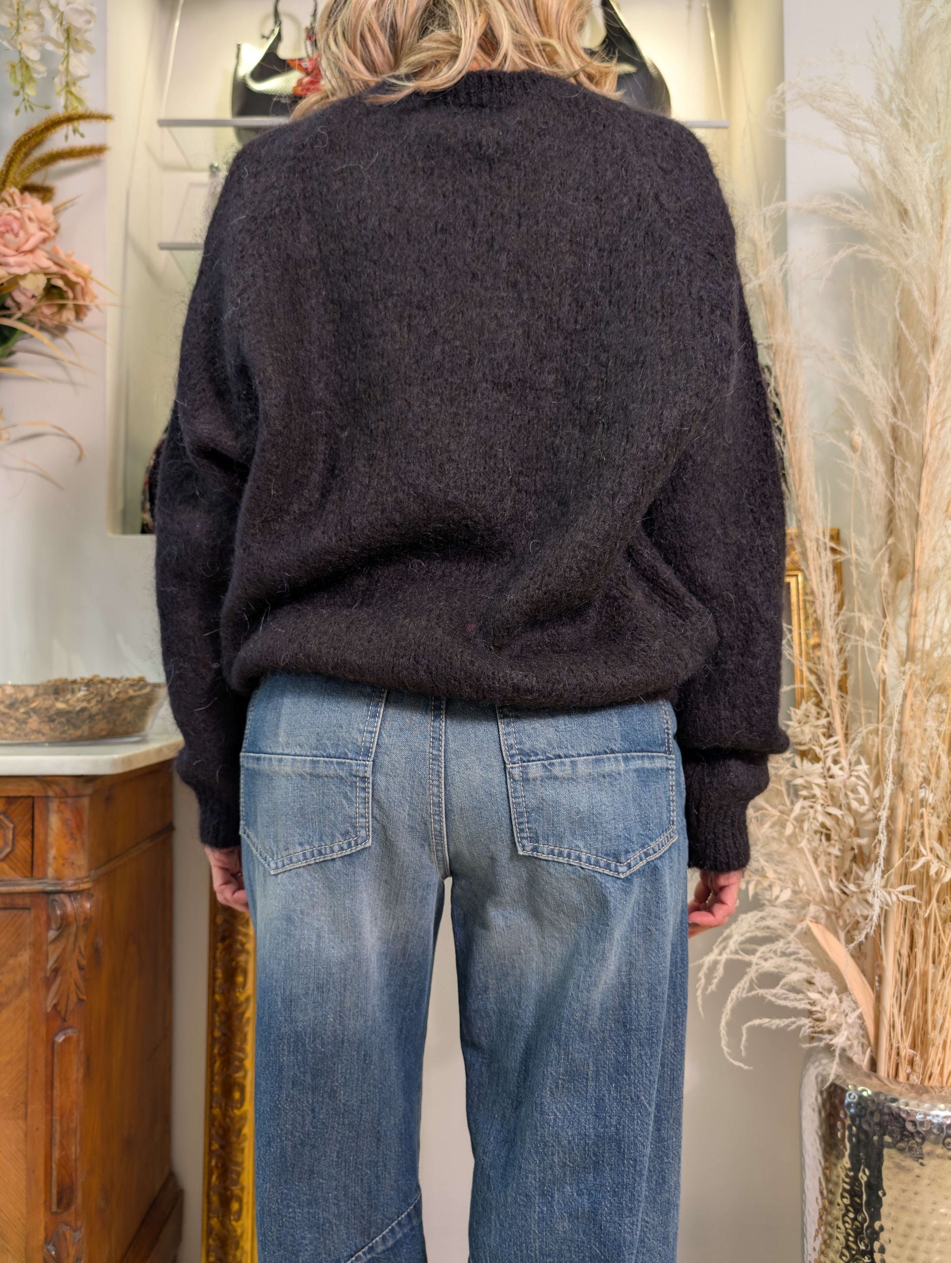 Maglia paricollo in kid mohair - SHE_FLORENCE_LAB