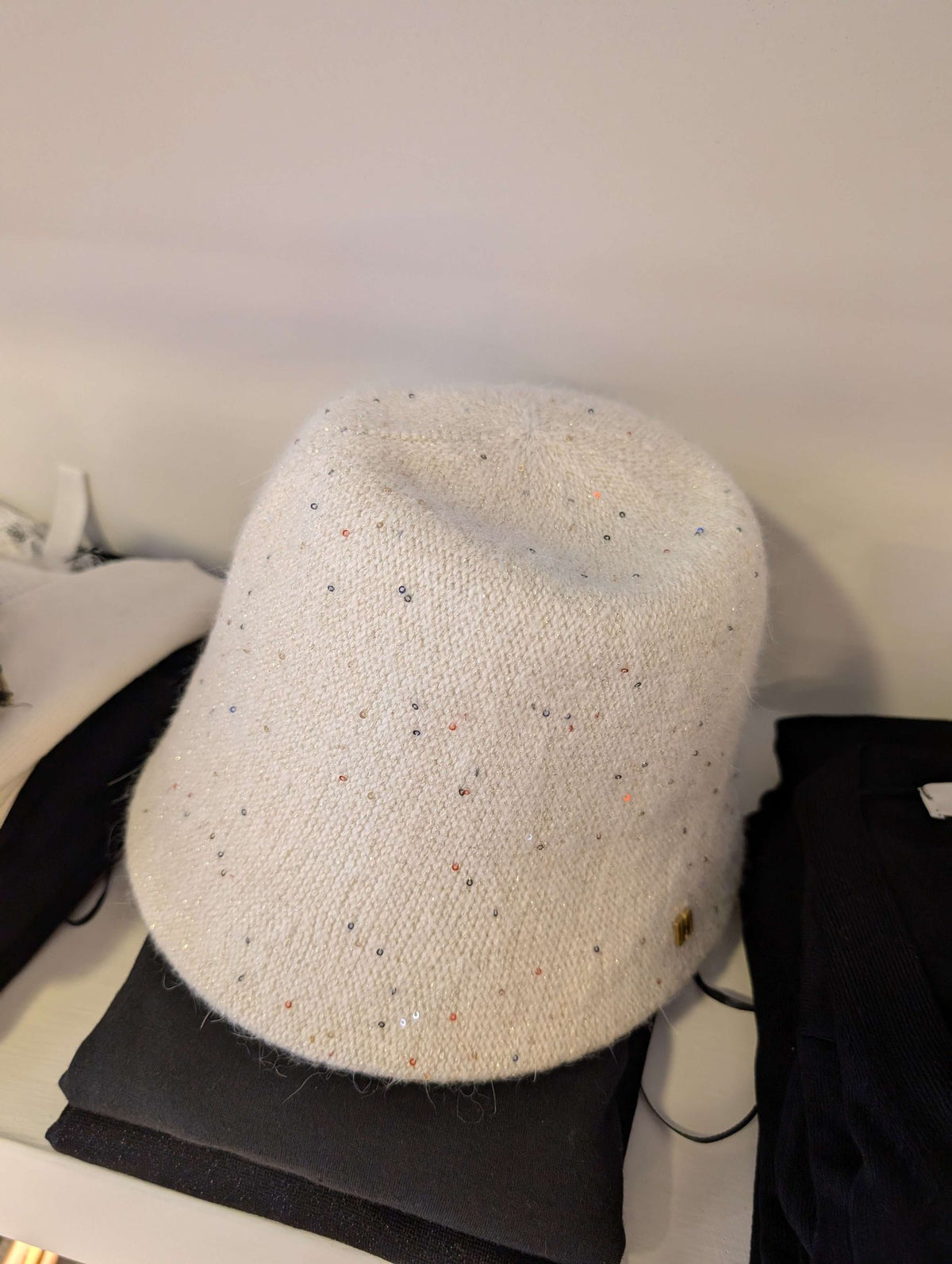 CAPPELLO LILLY CUFFIETTA CON LUREX PANNA - NALI'