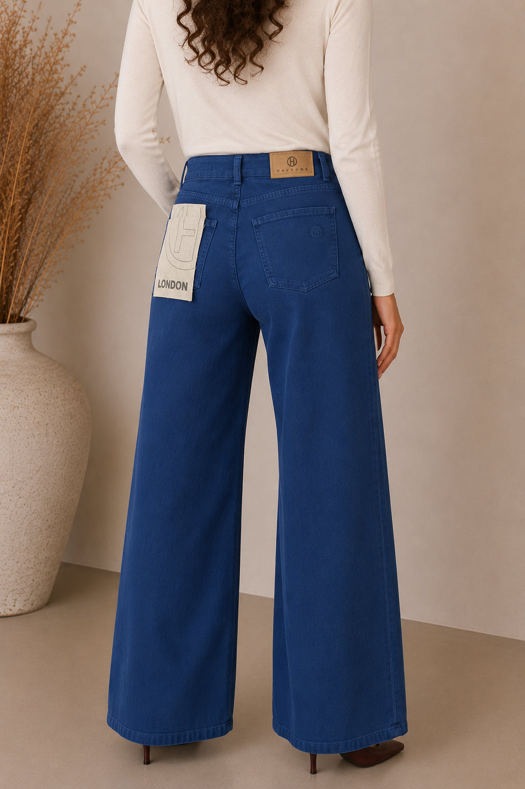 Jeans London Wide Leg Blu - HAVE ONE