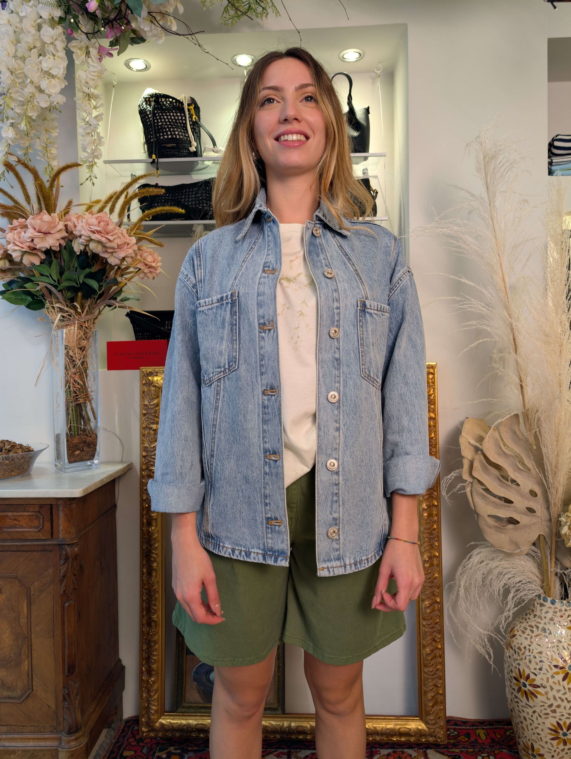 Giacca camicia in denim - GL for Her