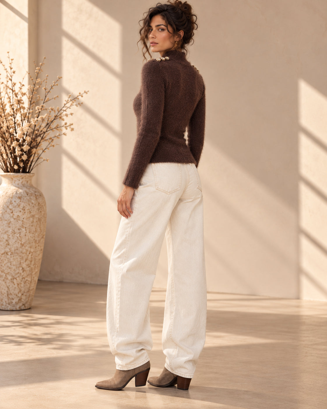 Maglia Markup fluffy con bottoni gioiello - MARKUP DONNA