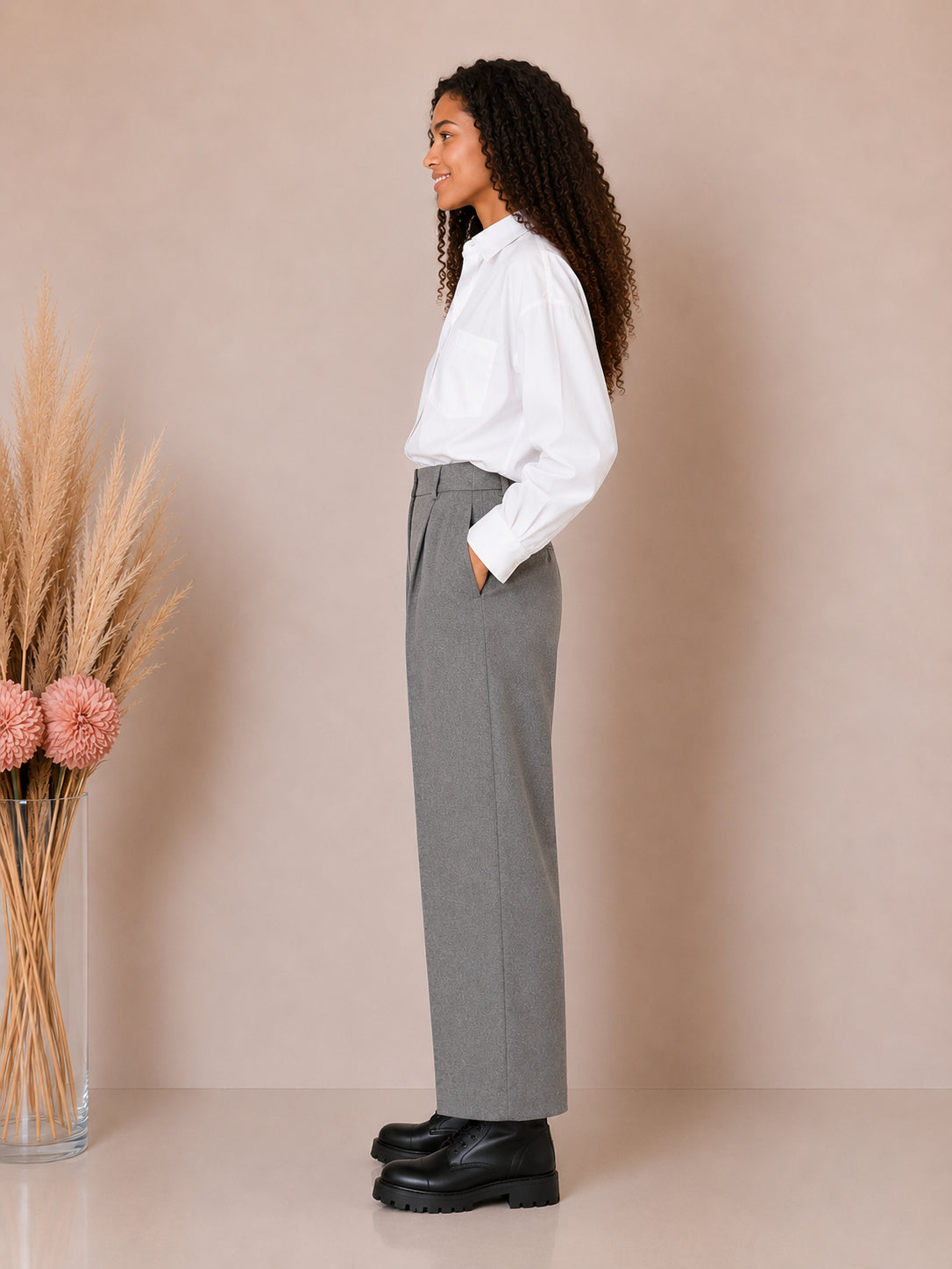 Pantalone Palazzo in tessuto mano lana - LE SARTE DEL SOLE