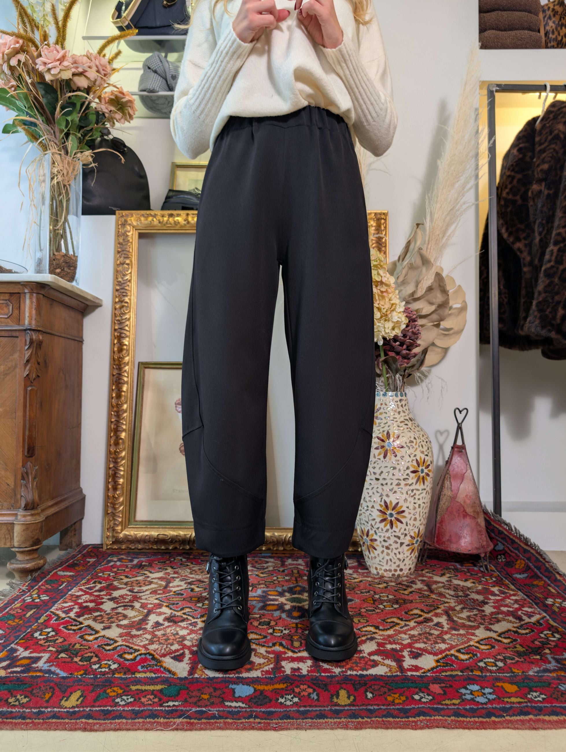 Pantalone Balloon Ergonomico in Tessuto Mano Lana - SHE_FLORENCE_LAB