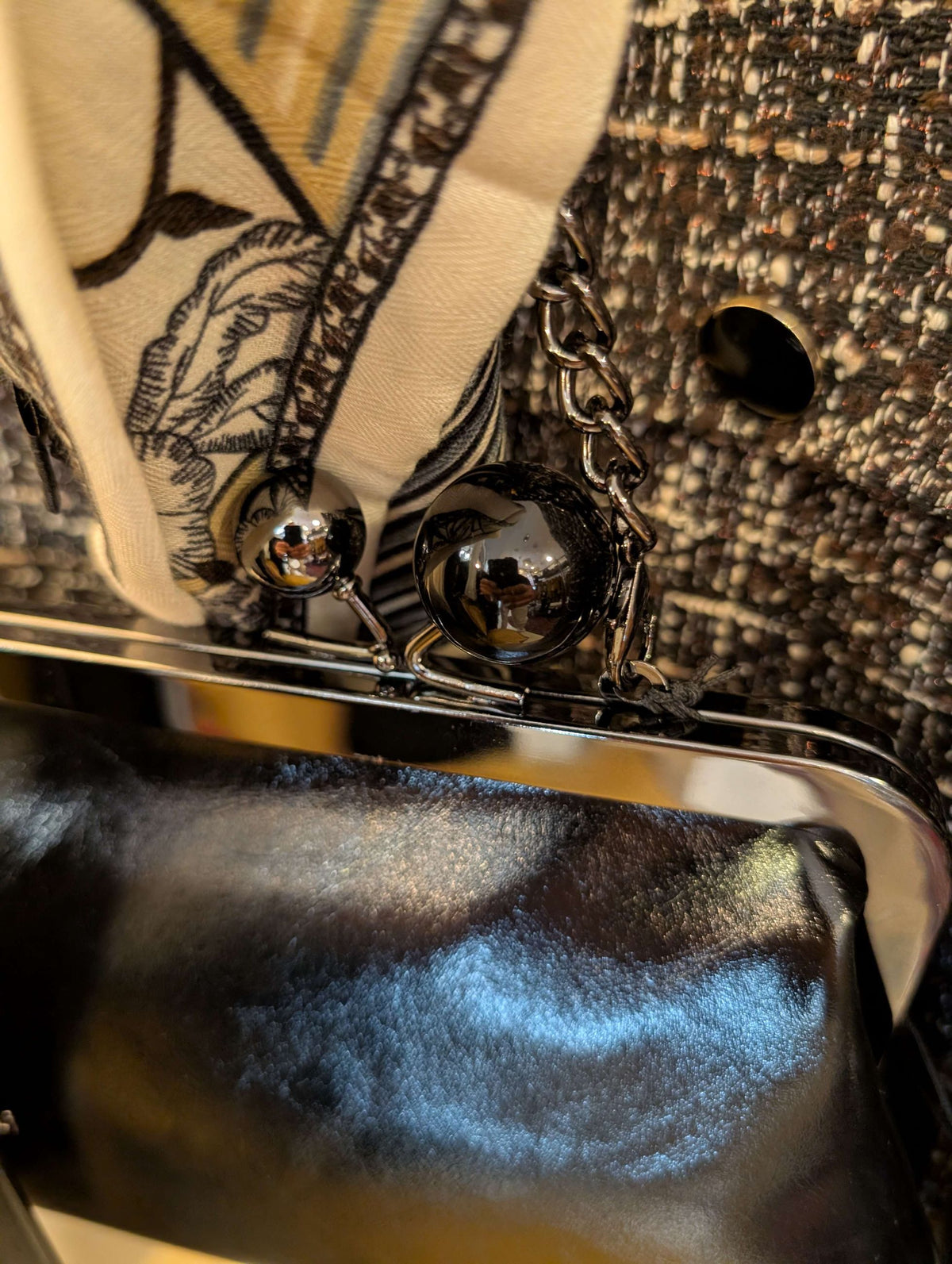 CLUTCH ZENDAYA CON CATENA NERO - NALI'