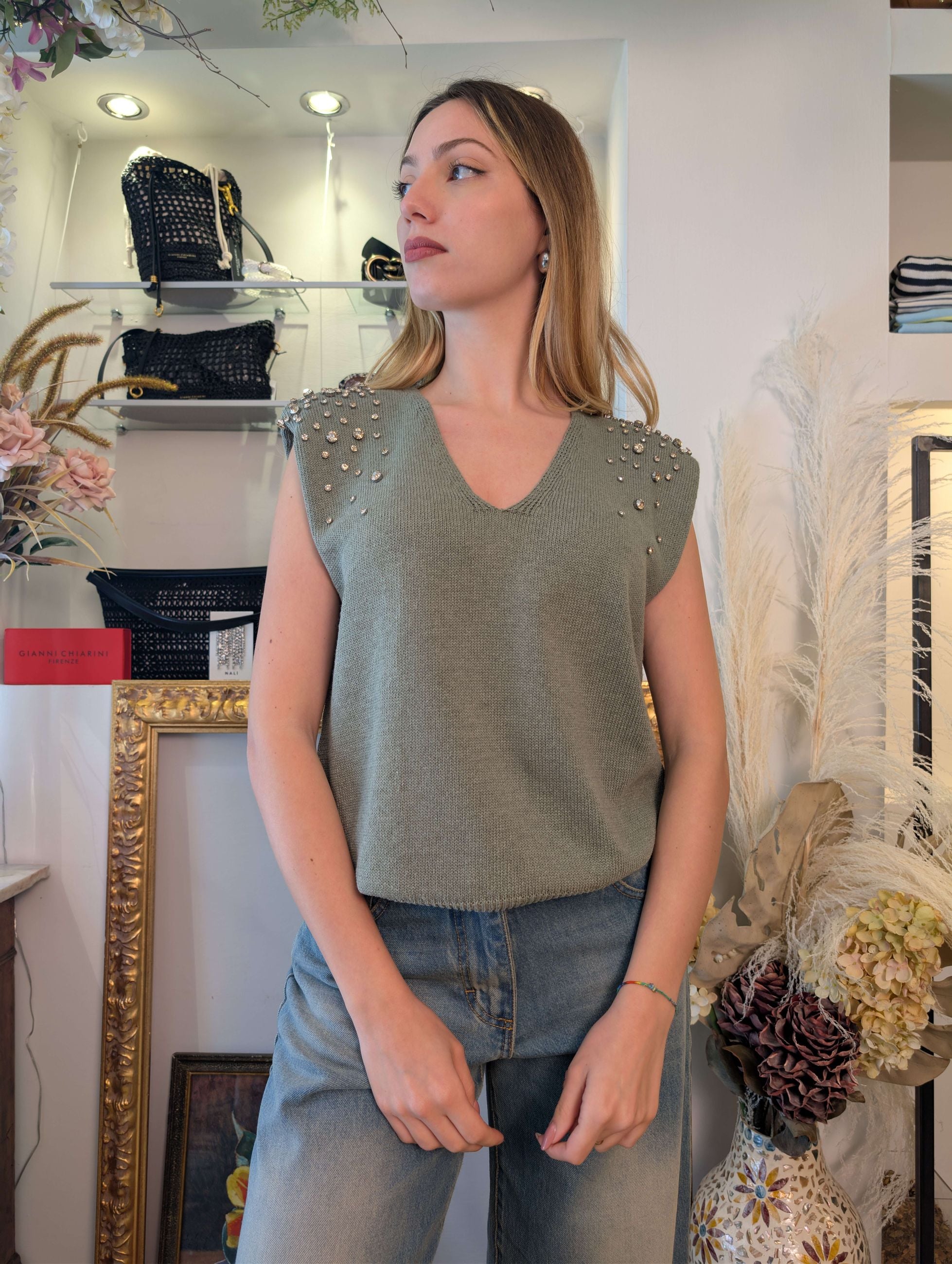 Maglia strass - TENSIONE IN