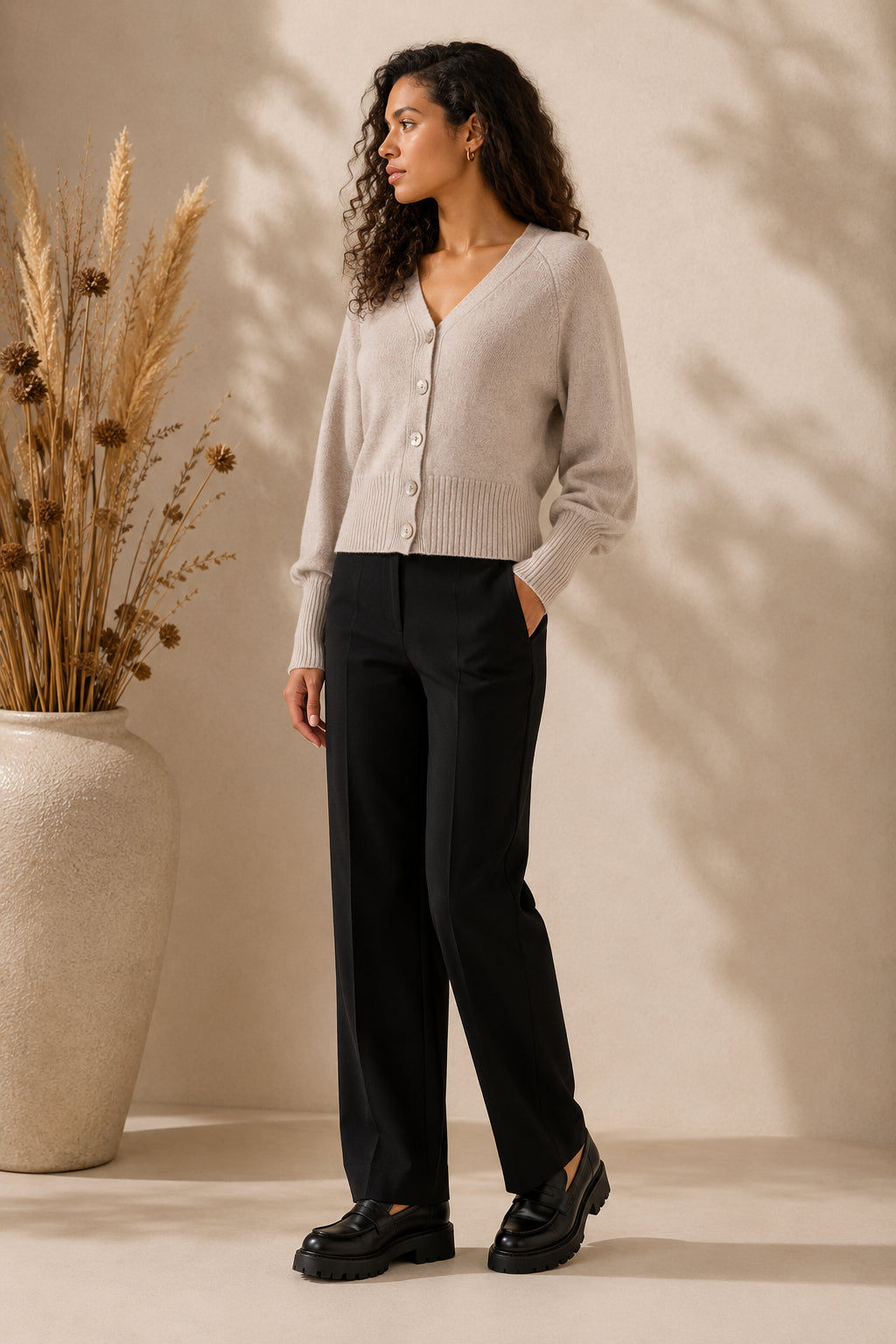 Cardigan in viscosa con bottoni in madreperla - HAVE ONE
