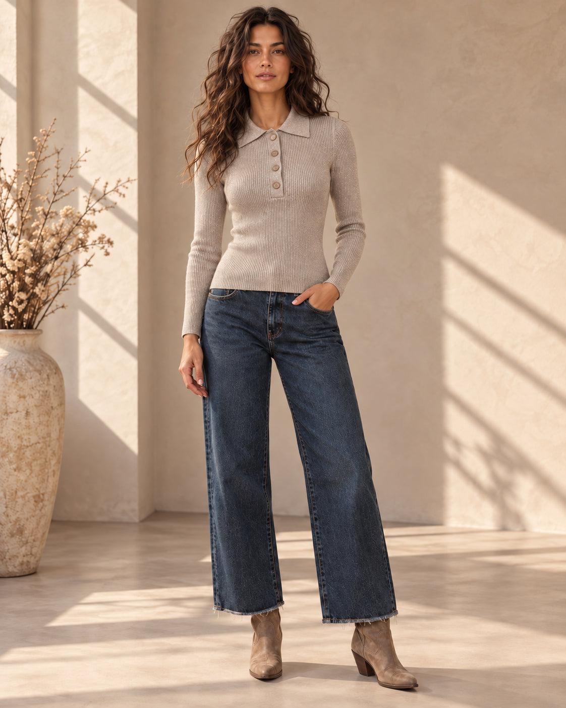 Polo in maglia a costine con lurex - MARKUP DONNA