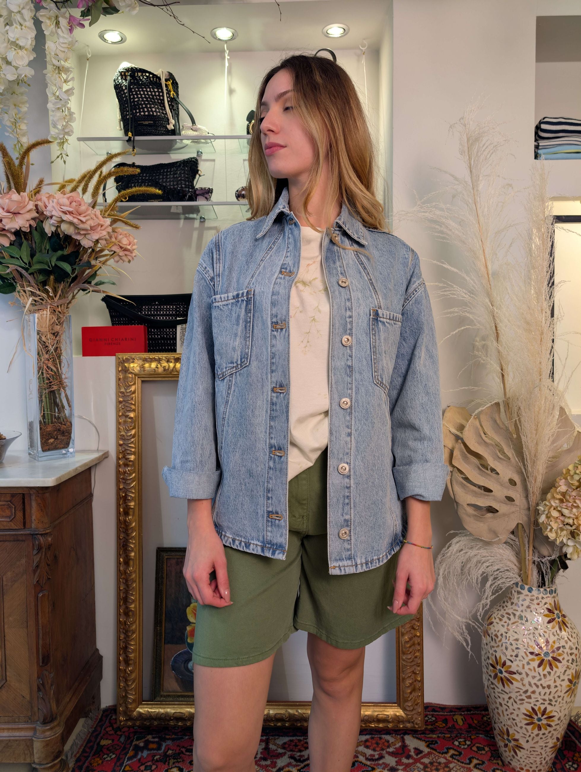 Giacca camicia in denim - GL for Her