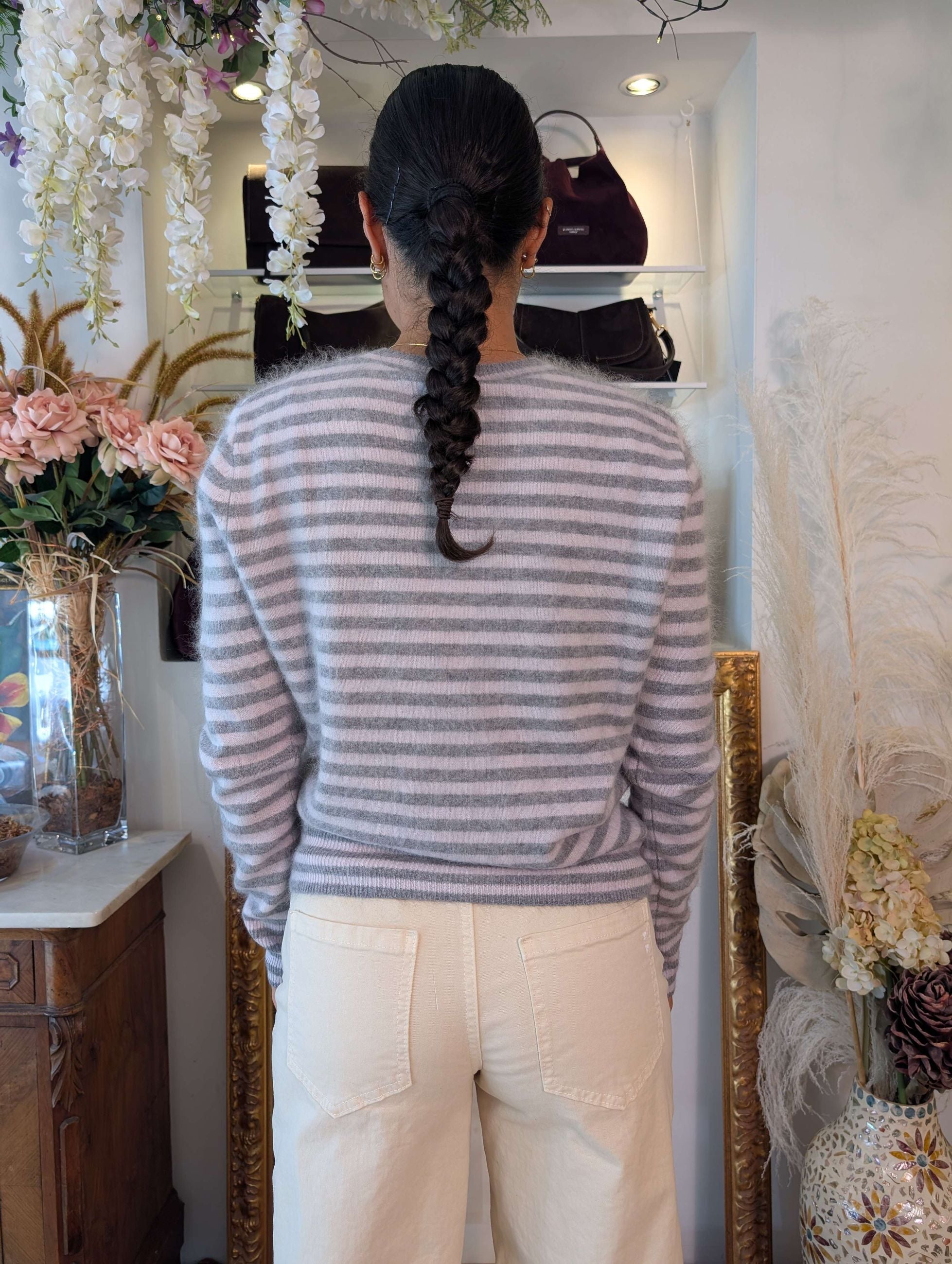 Maglia french stripes multicolor lana-cachemire - TENSIONE IN