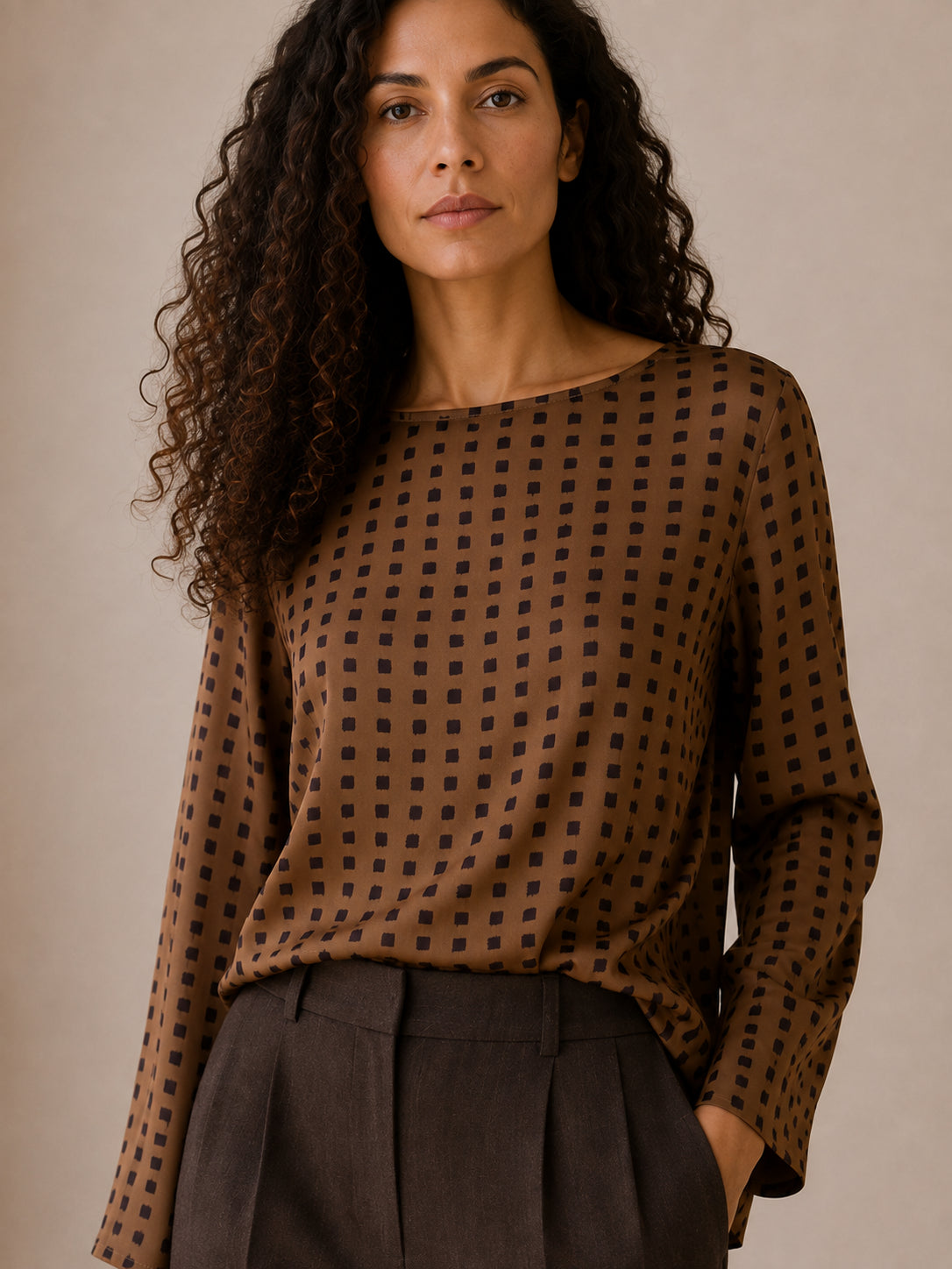 Blusa in crepe stampato - Sandro Ferrone