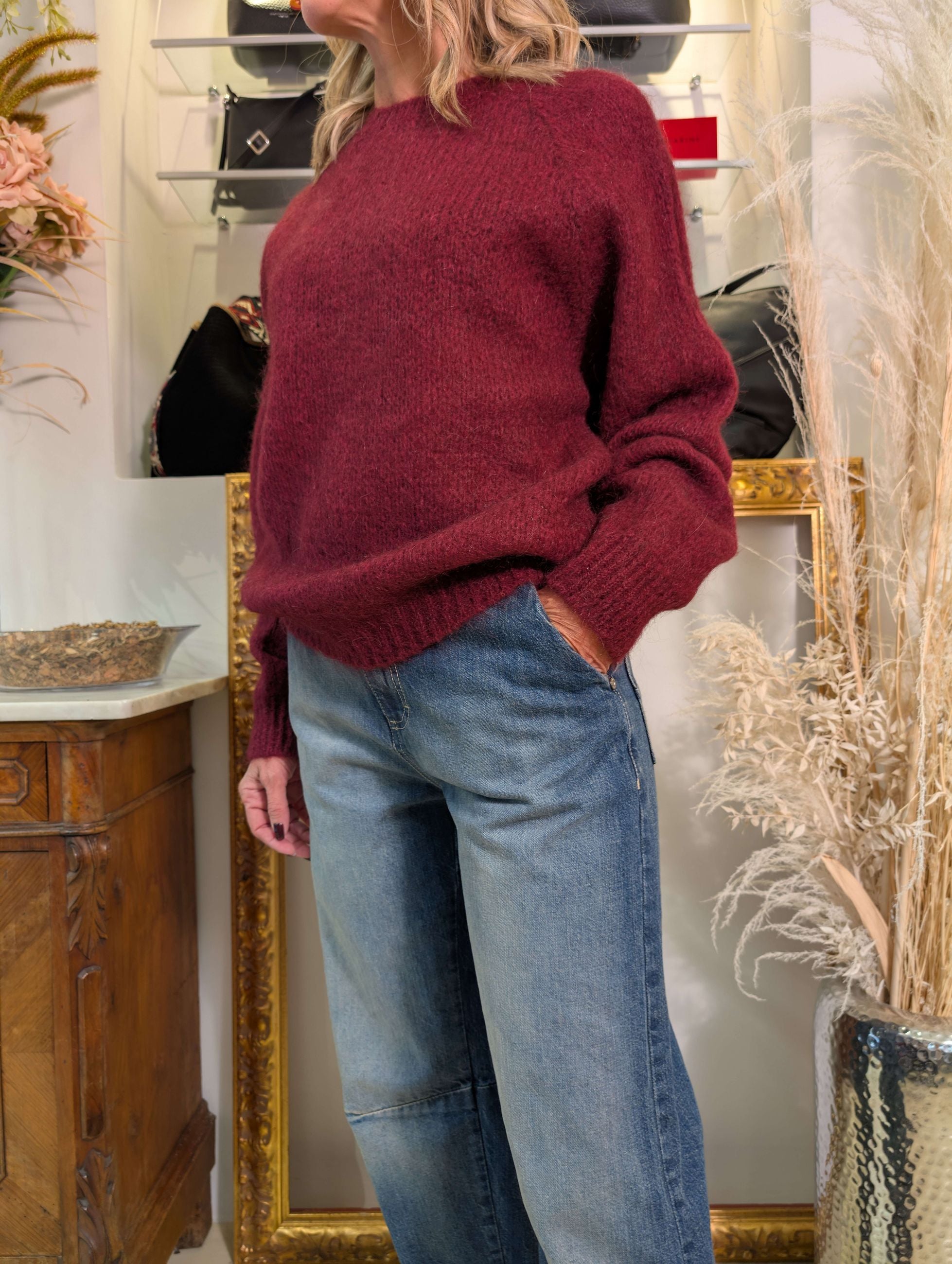 Maglia paricollo in kid mohair - SHE_FLORENCE_LAB