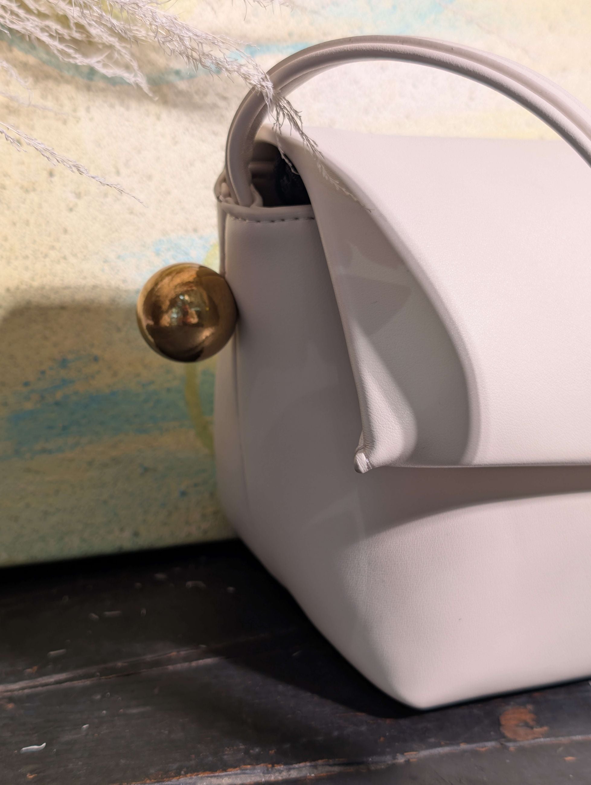 BORSA TOLEDO A SPALLA ELEMENTI SFERA BIANCO - NALI'