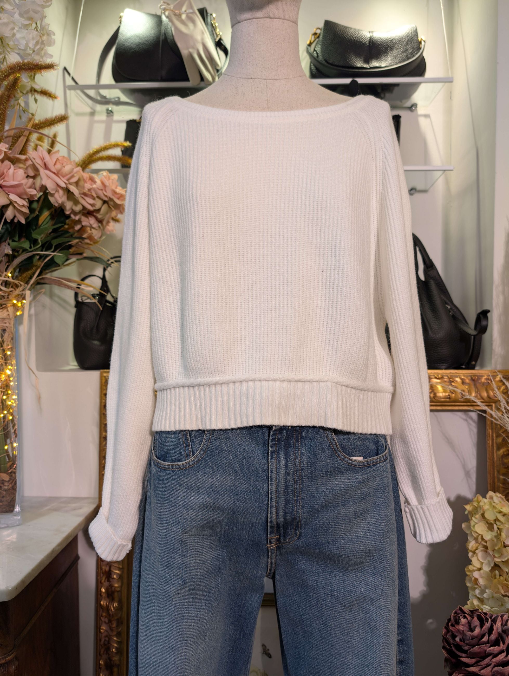 Maglia cropped scollo barca - HAVE ONE