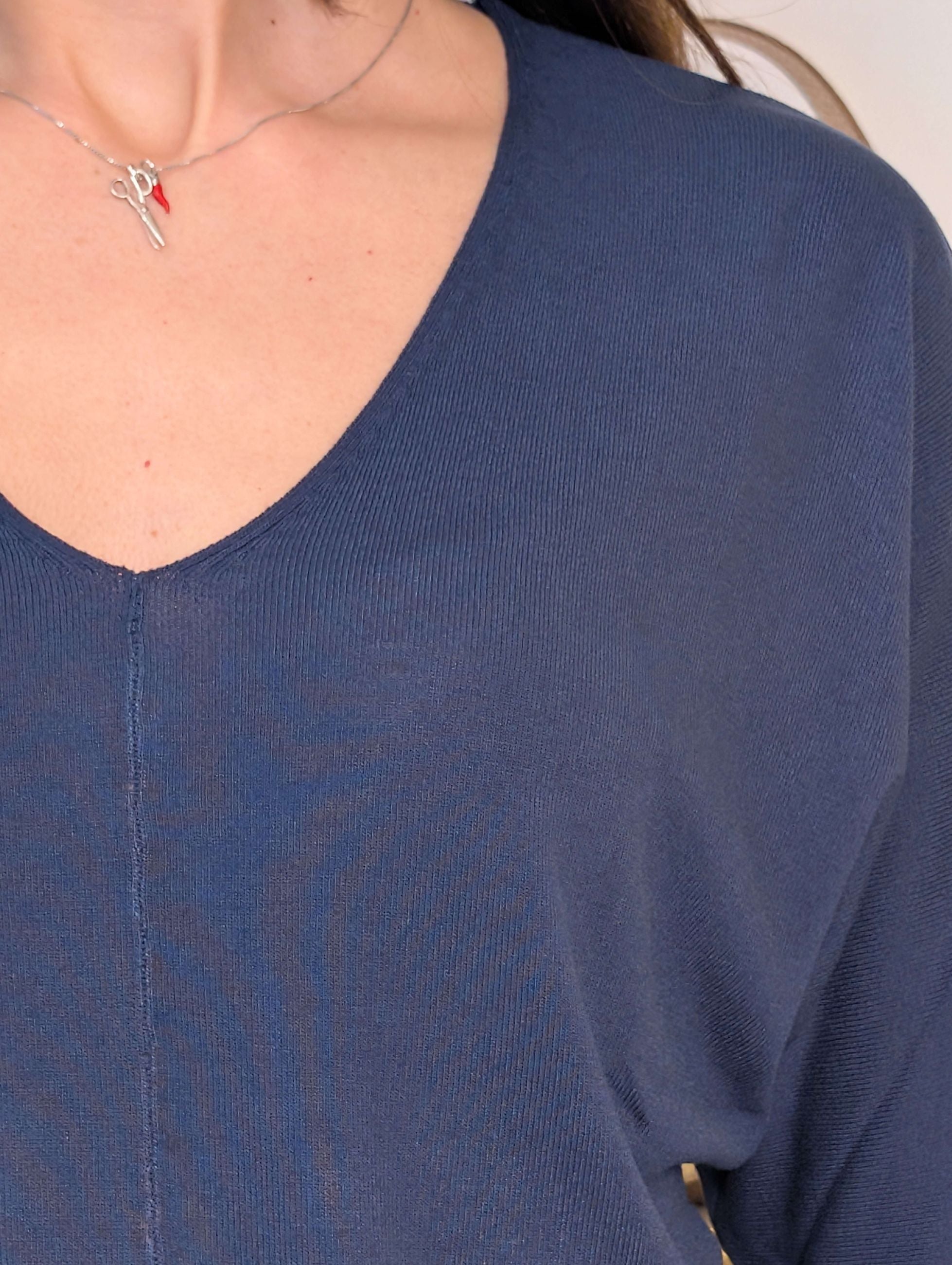 Maglia oversize scollo a V - MARKUP DONNA
