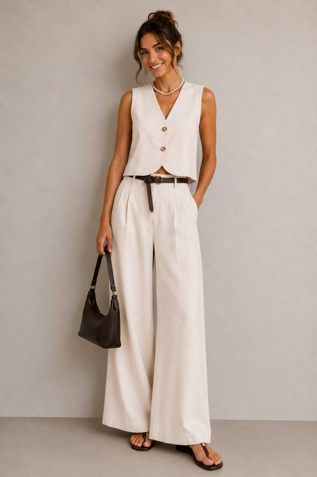 Gilet viscosa crinkle - HAVE ONE