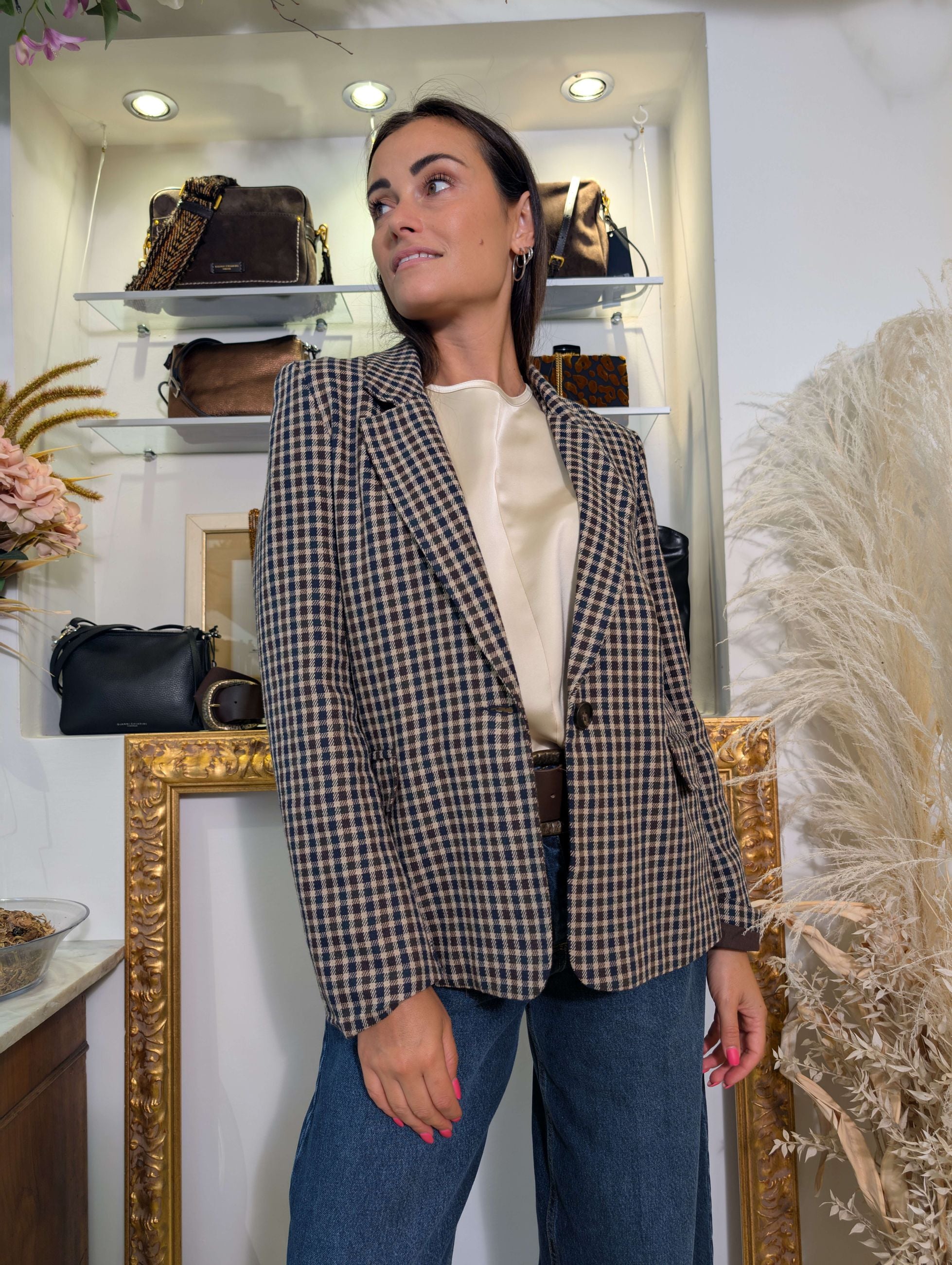 Giacca “British Mood” microcheck – SHE_FLORENCE_LAB - SHE_FLORENCE_LAB