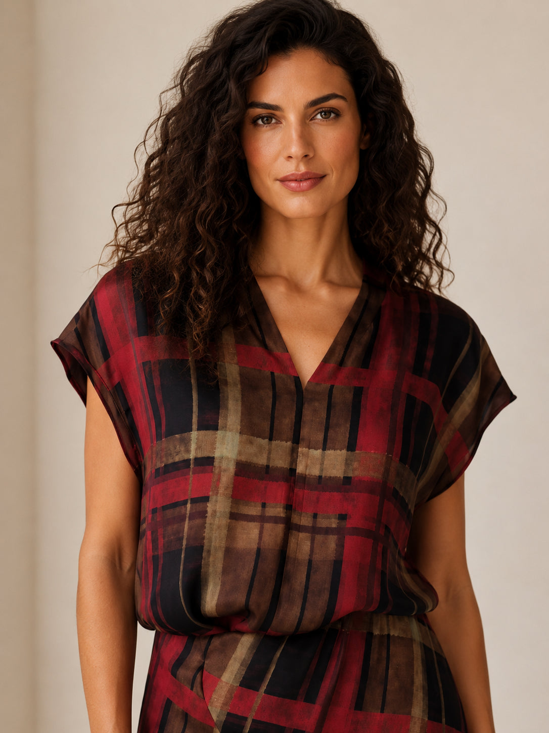 Blusa in satin stampato - Sandro Ferrone