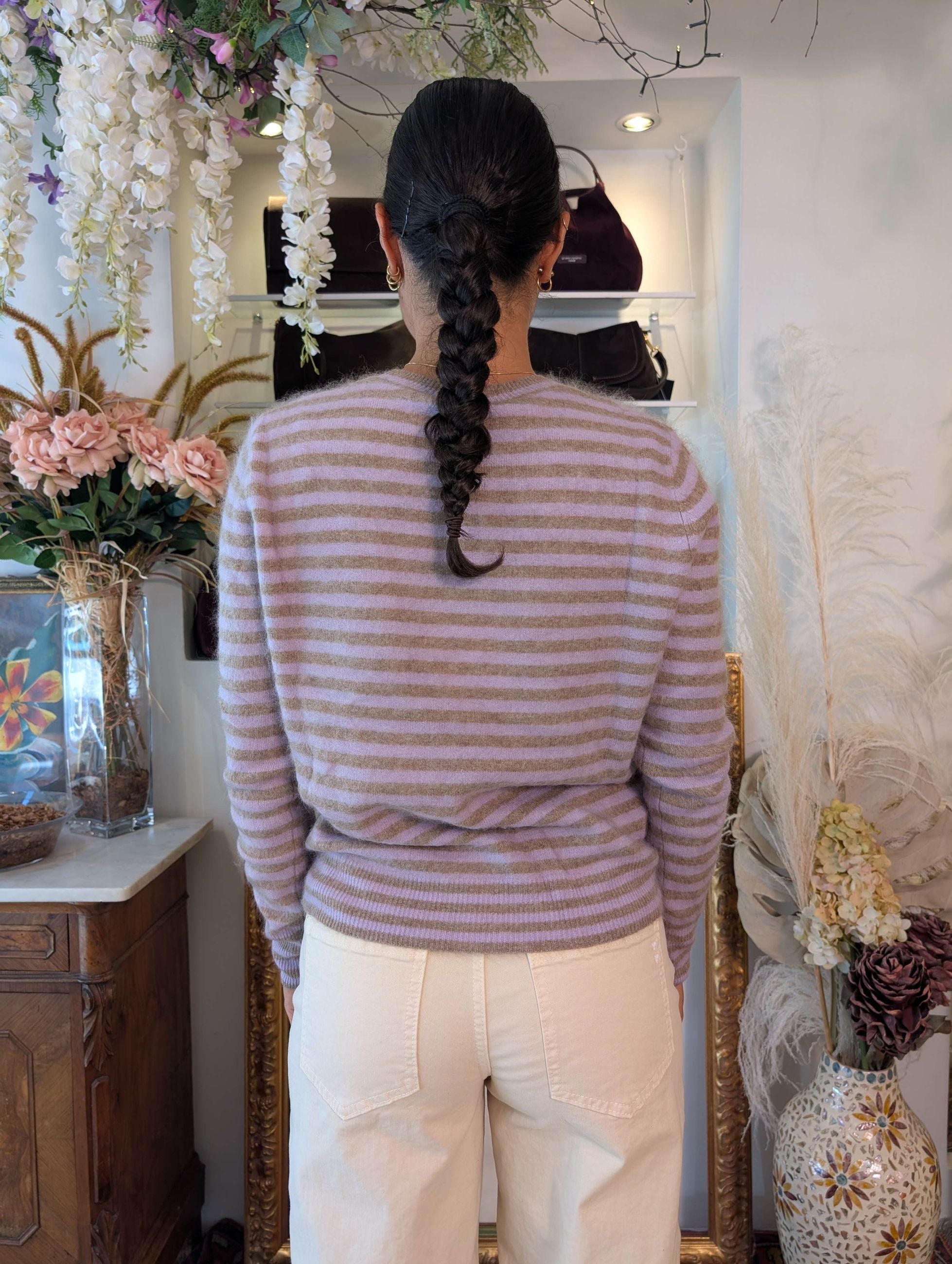 Maglia french stripes multicolor lana-cachemire - TENSIONE IN