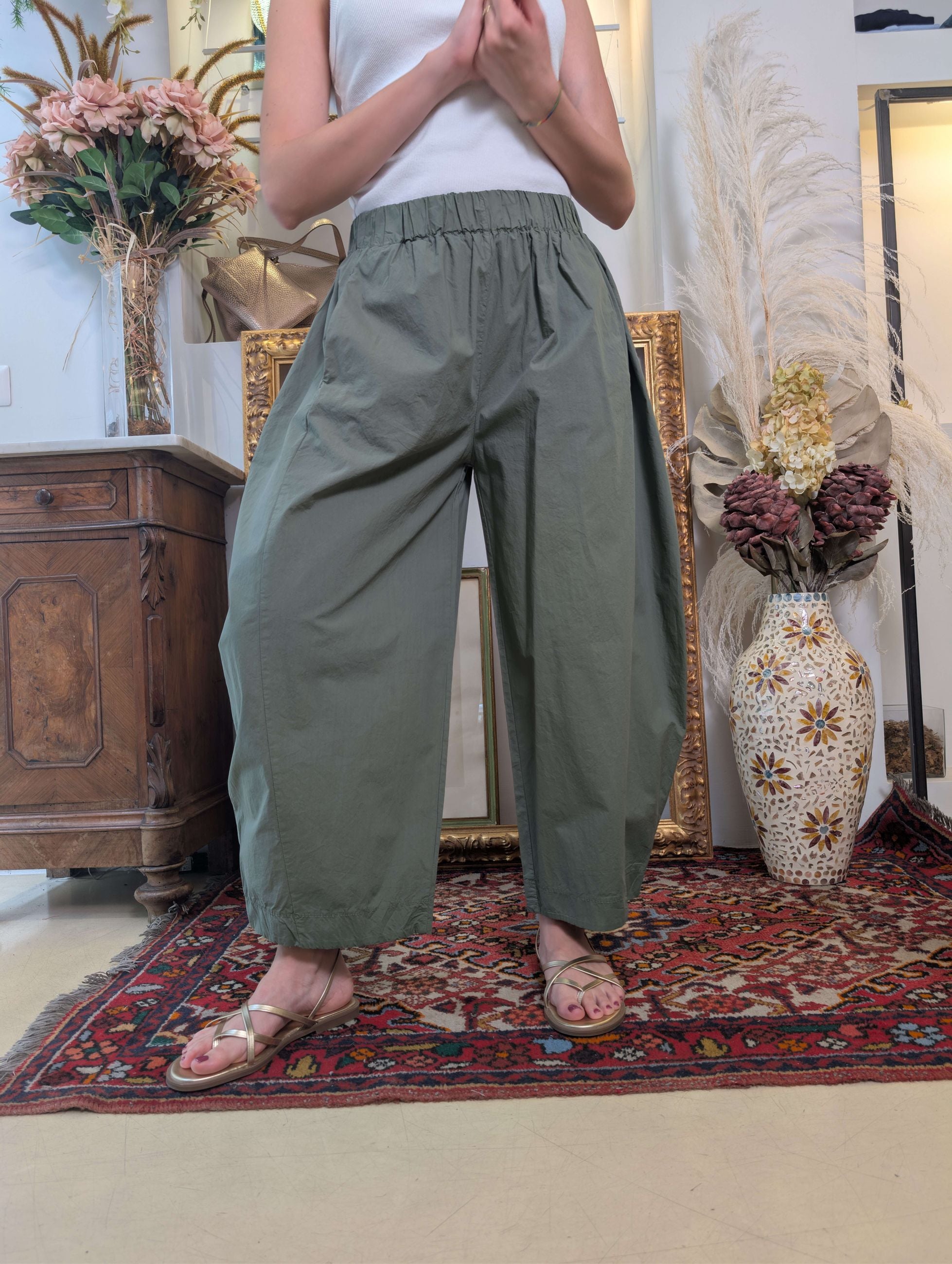 Panta barrel in tela di cotone - SHE_FLORENCE_LAB