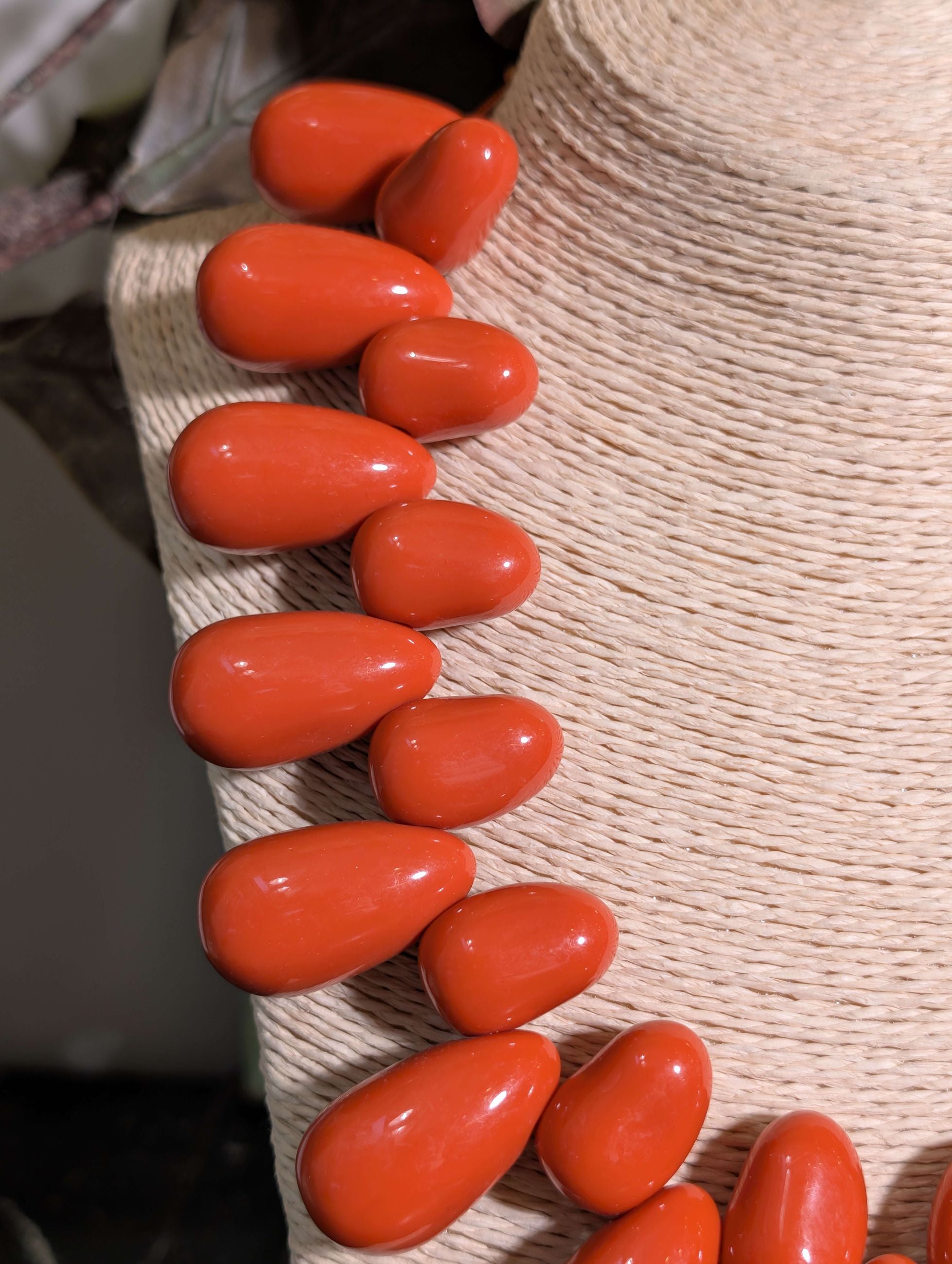 COLLANA ZURI IN RESINA A GOCCIA ARANCIO - NALI'