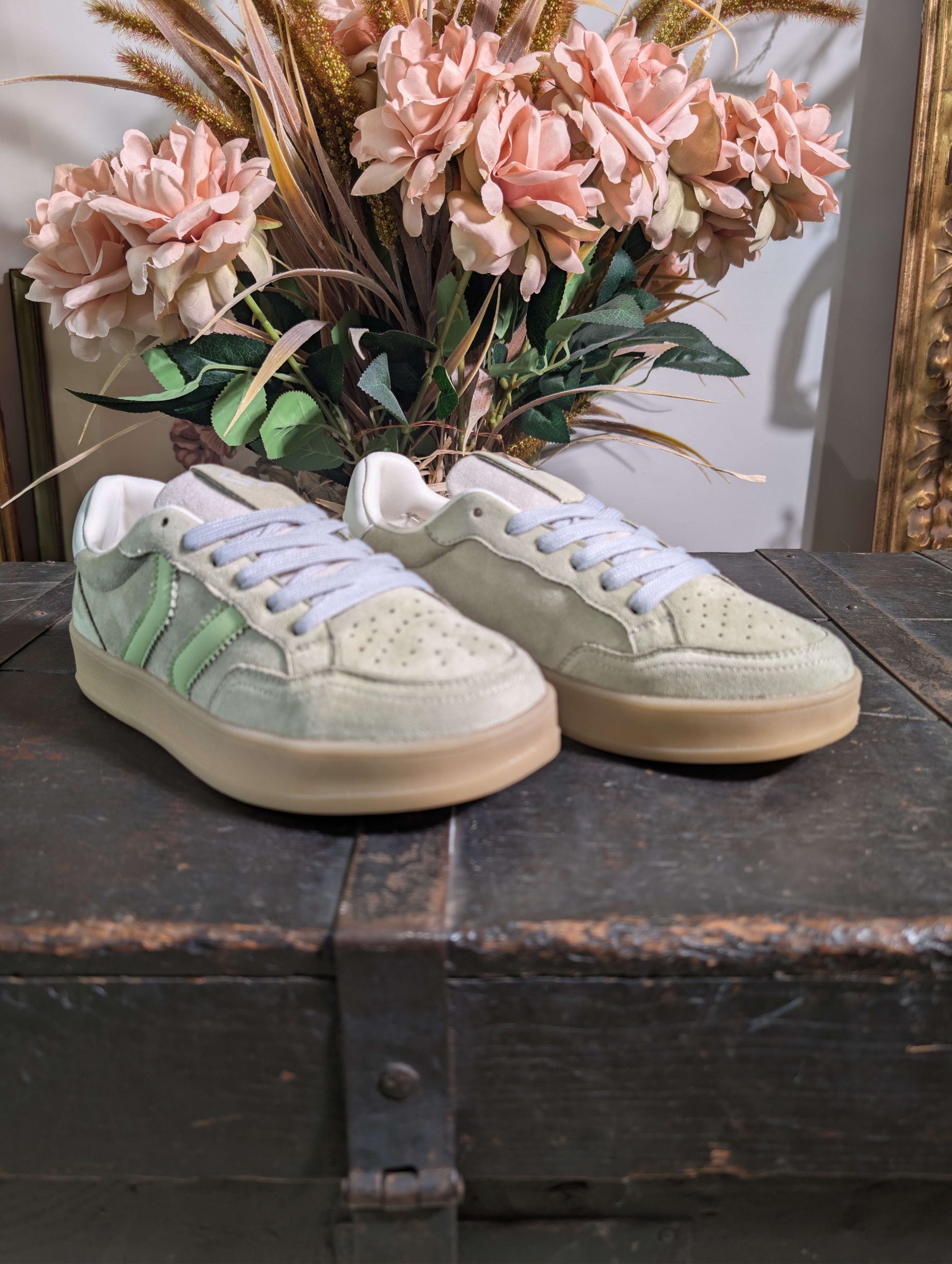 Sneaker in suede willow - GOLD & GOLD