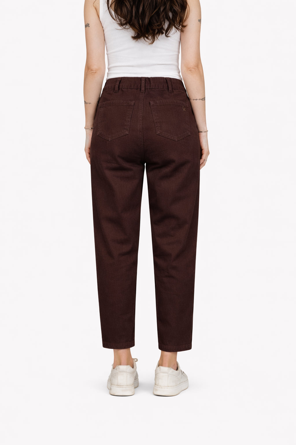 Panta baggy in gabardina di cotone - PLEASE