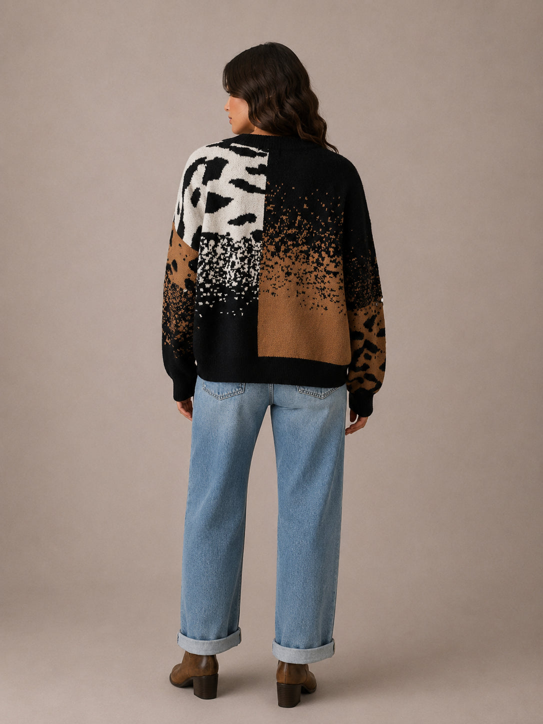 Maglia jacquard con paillettes - Sandro Ferrone